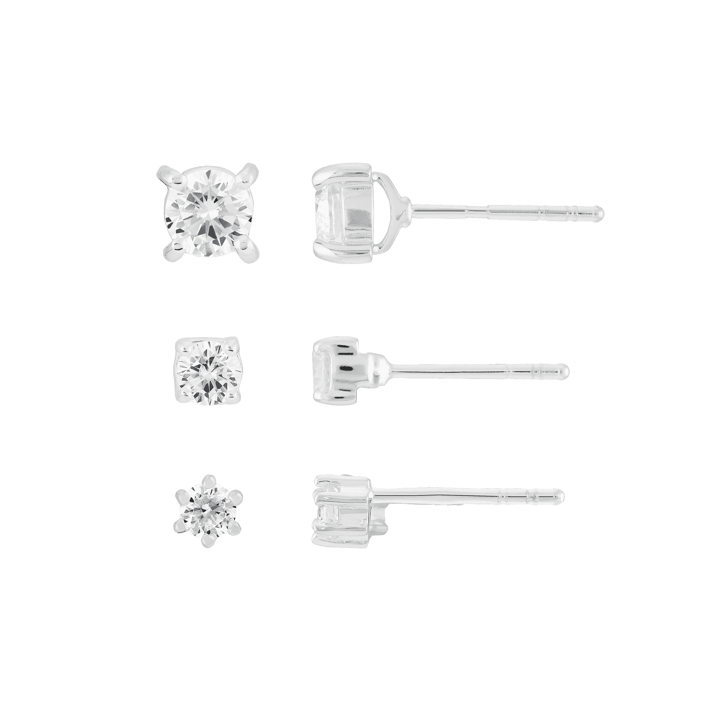 Silpada 'Stack 'Em Up' Sterling Silver Cubic Zirconia Studs