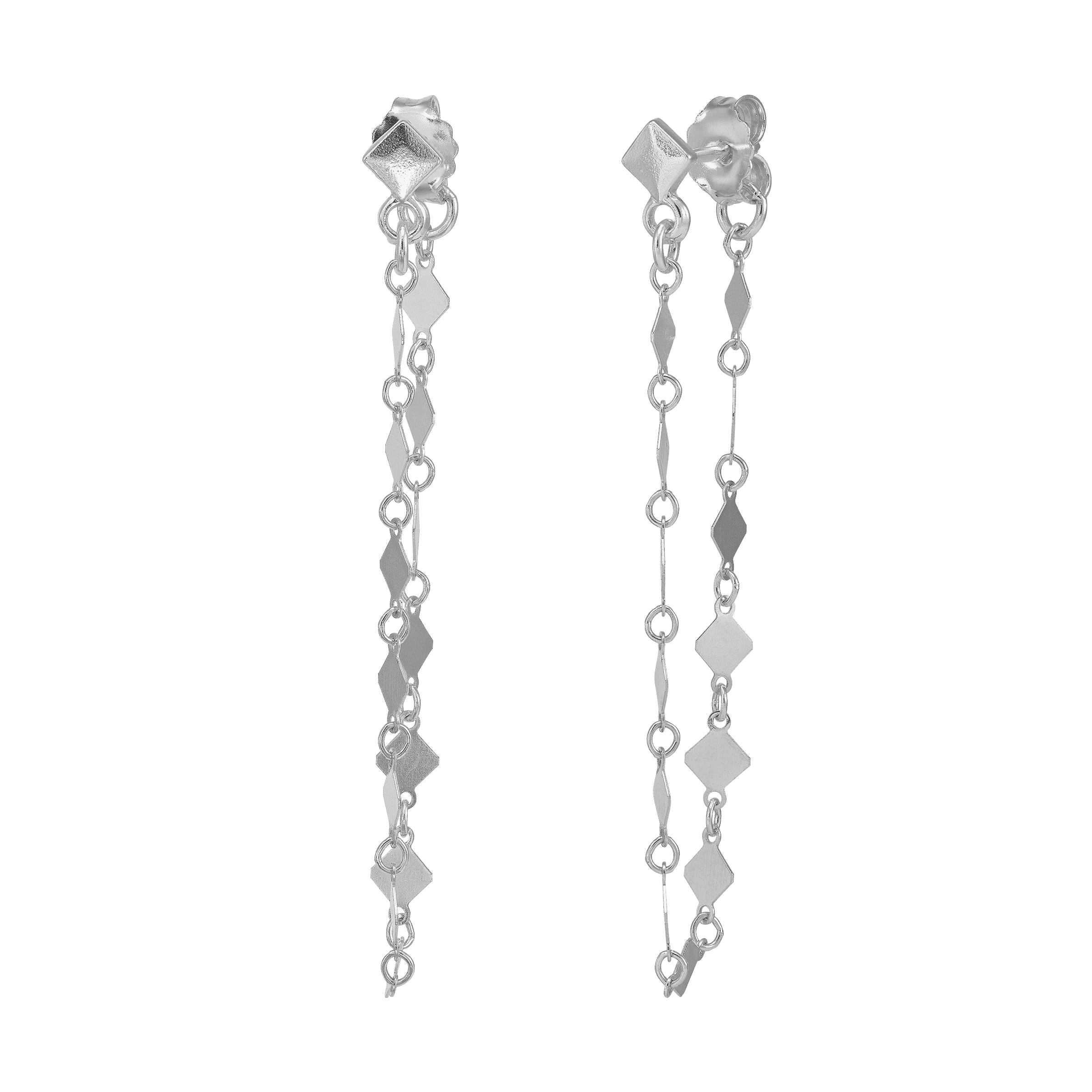 Square Gazing Drop Earrings