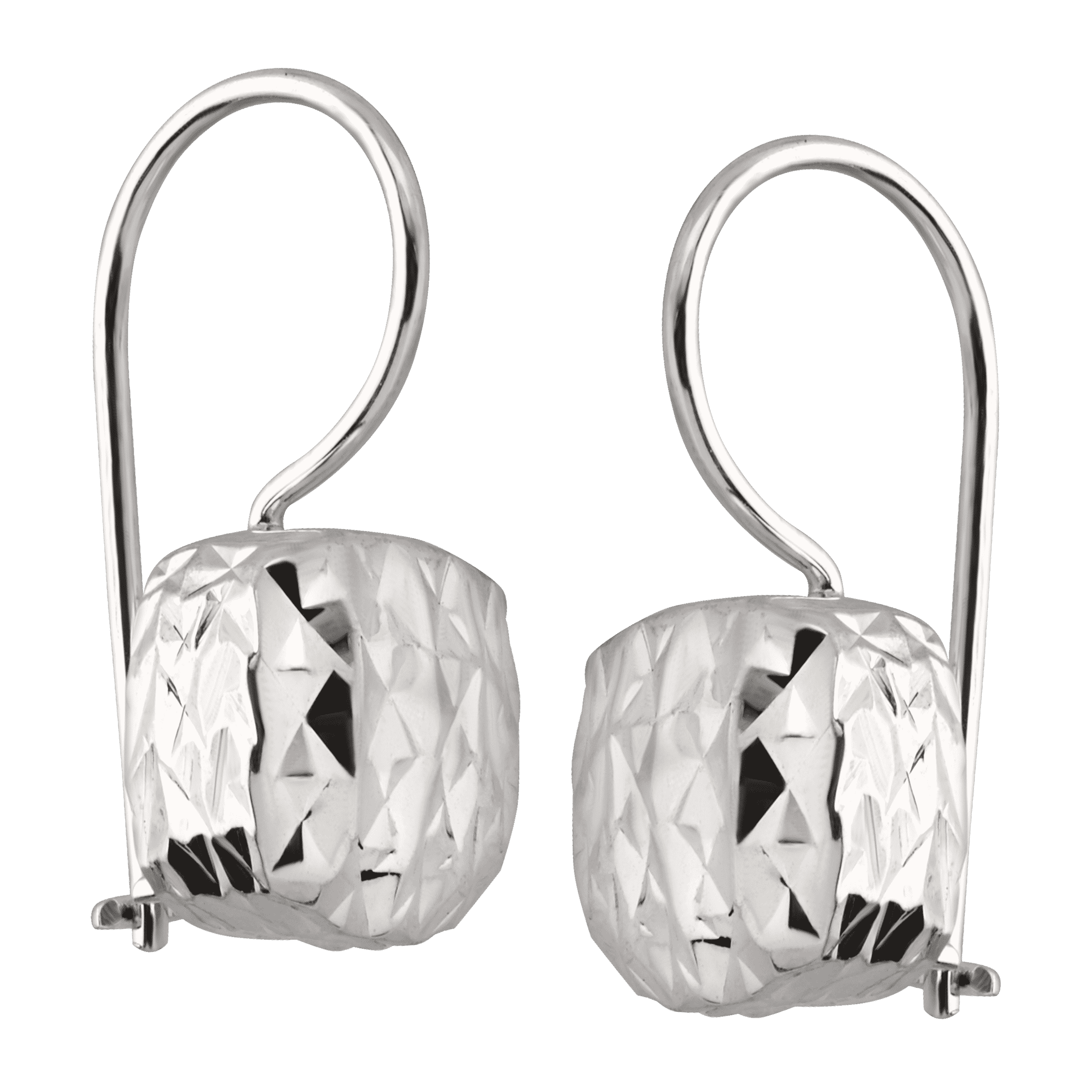 New Silpada 'Rounded Cube' Drop Earrings in Textured Sterling Silver detailed image 2
