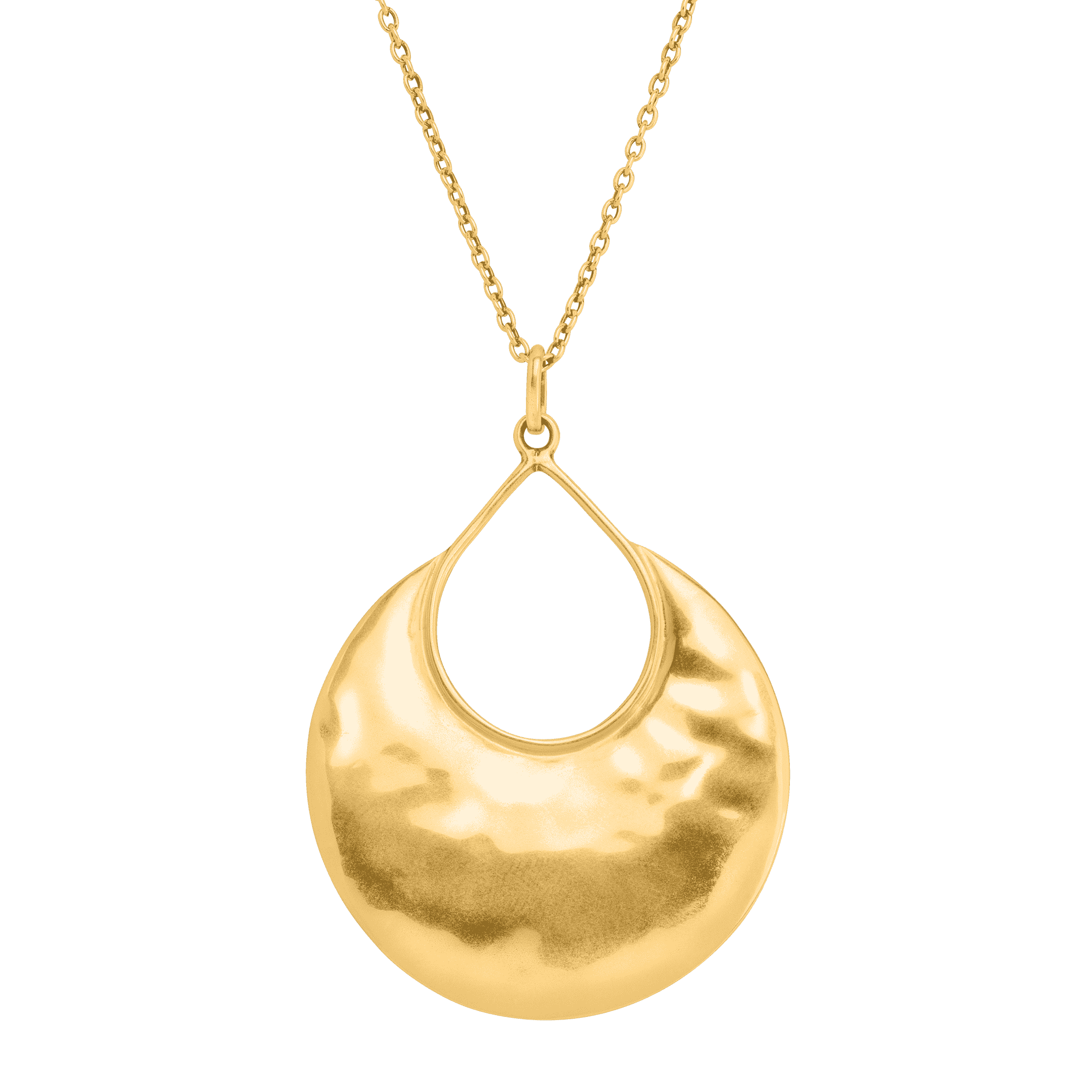 Silpada 'Crescent Drop' Pendant in 14K Gold-Plated Sterling Silver, 28" + 2"
