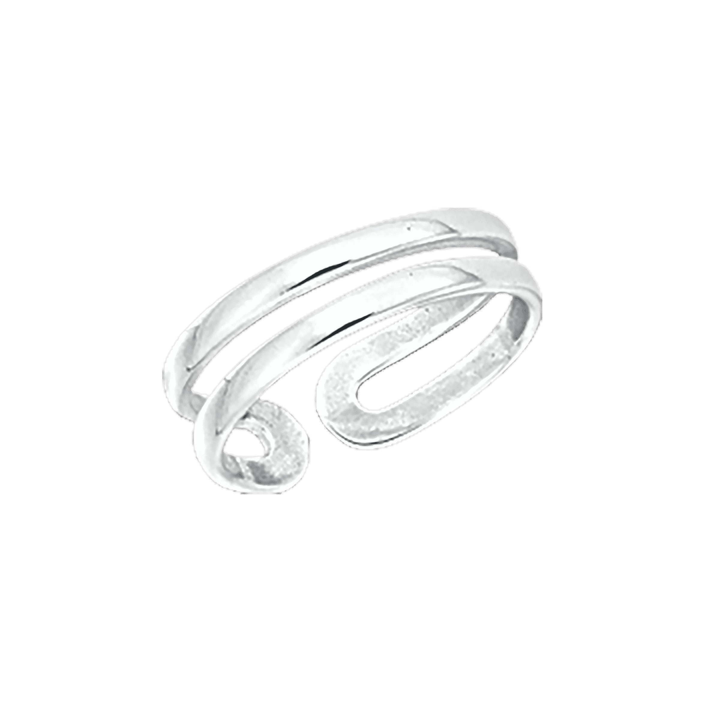 Silpada 'Parallel' Open Double-Band Midi Ring in Sterling