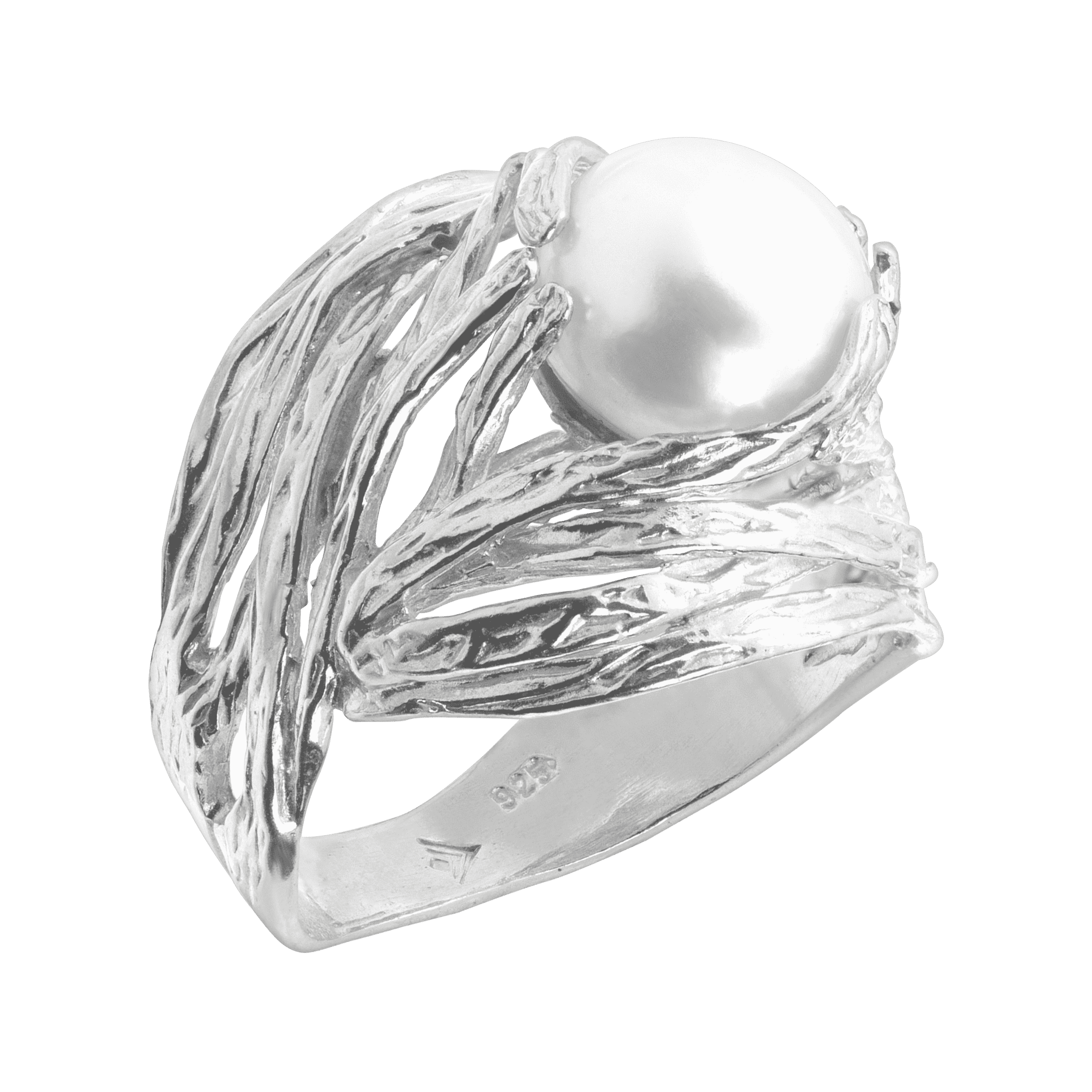 New Silpada 'Nested Pearl' 9.5-10 mm Freshwater Pearl Ring in Sterling Silver - Picture 10 of 38
