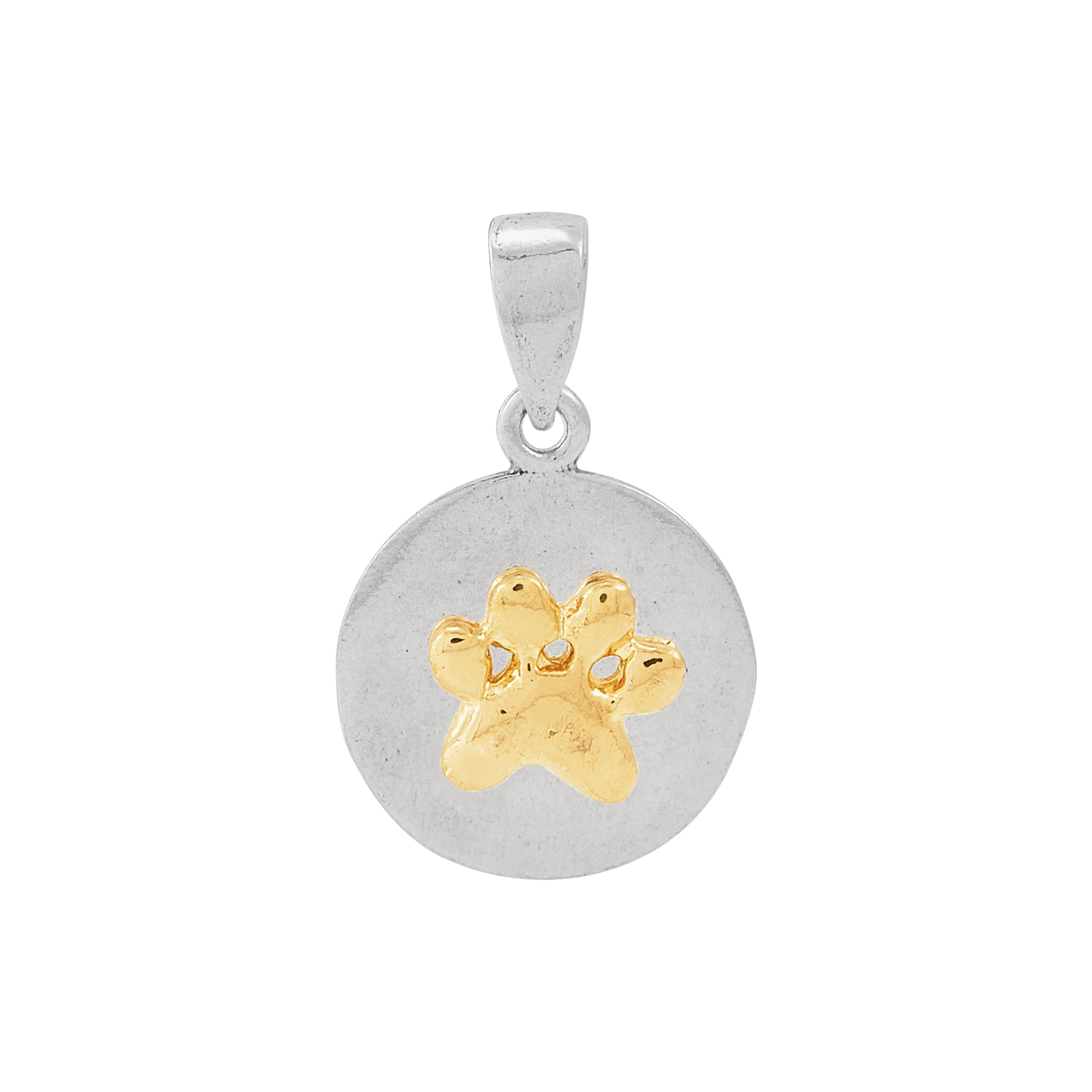 Silpada 'Paw of Affection' Sterling Silver with 14K Yellow Gold Plating Charm