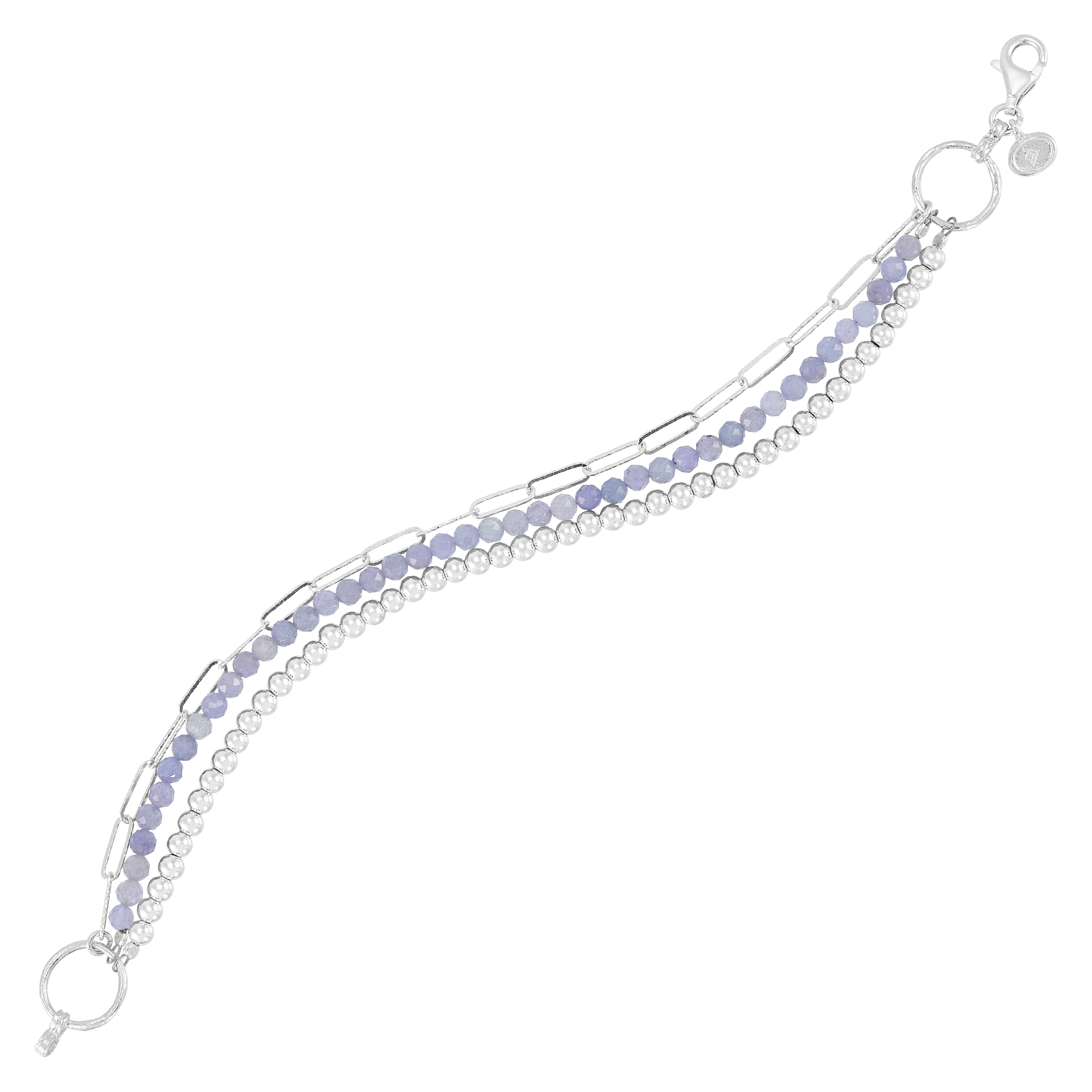 New Silpada 'Luminary' Sterling Silver Natural Tanzanite and Hematite Bracelet, - Picture 2 of 7
