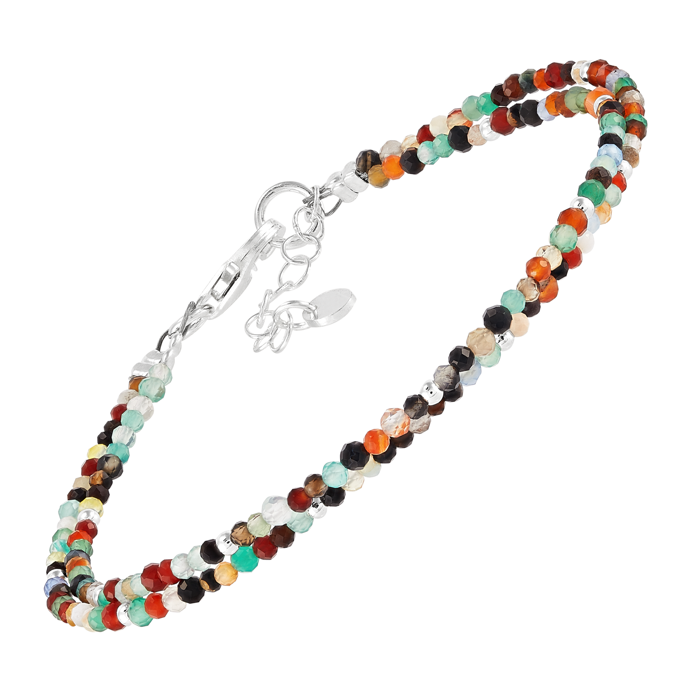 Silpada 'To Aspire' Sterling Silver Agate Bead Bracelet, 7" + 1"