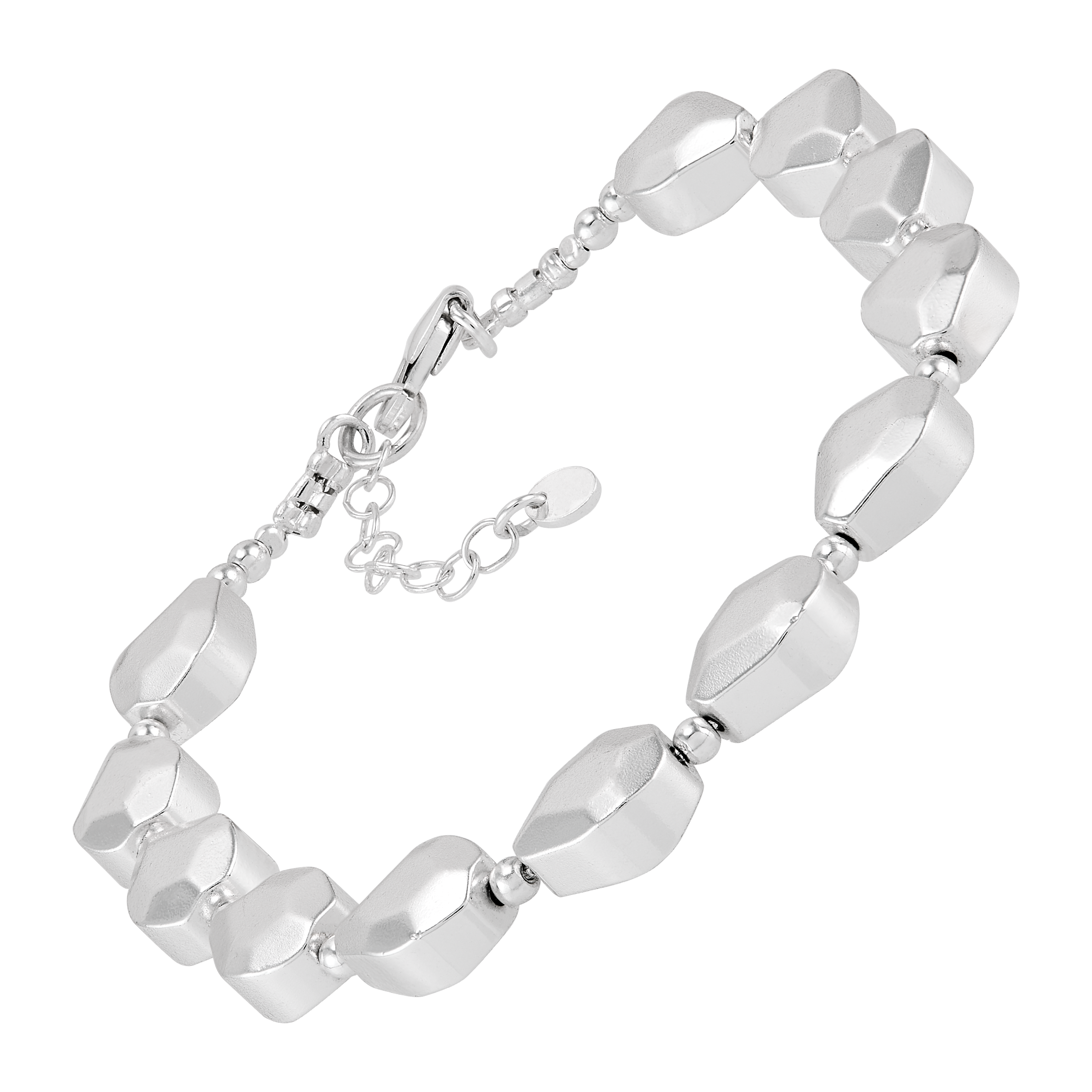 Silpada 'Scattered Around' Sterling Silver Natural Hematite Beaded Bracelet,8.5"