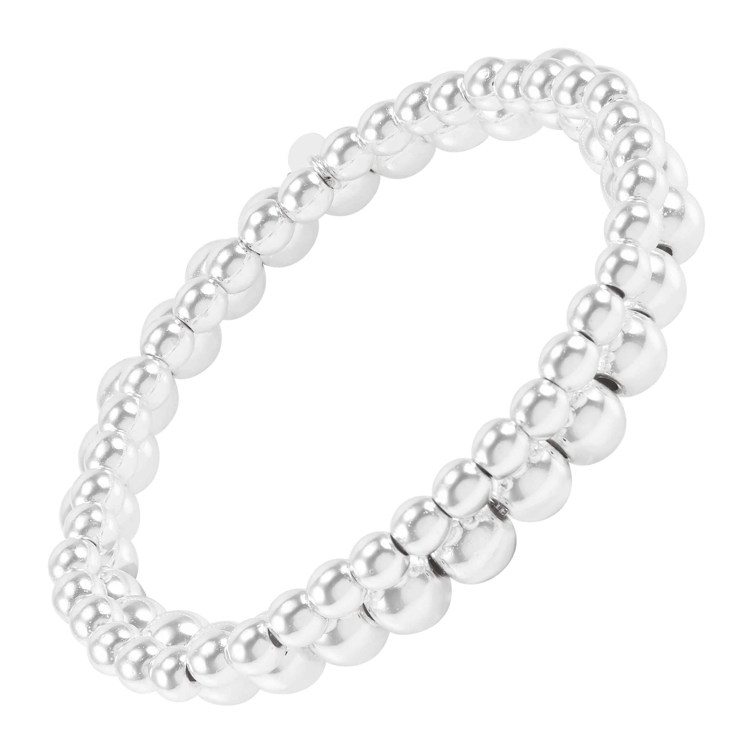 Silpada 'True Pairs' Sterling Silver Natural Hematite Bracelet Set (4-6mm), 6.5"