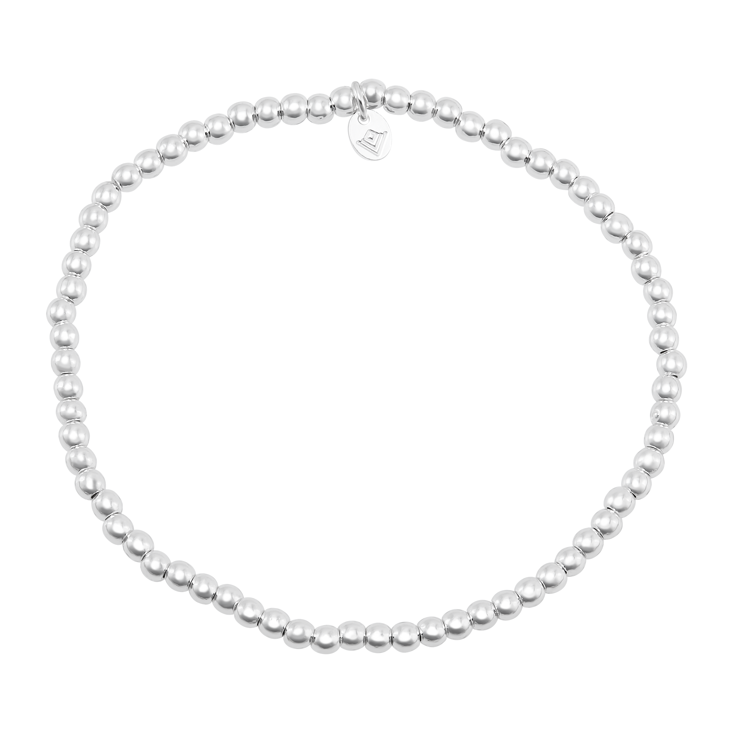 New Silpada 'Quiet Glint' Sterling Silver Natural Hematite Stretch Bracelet detailed image 2