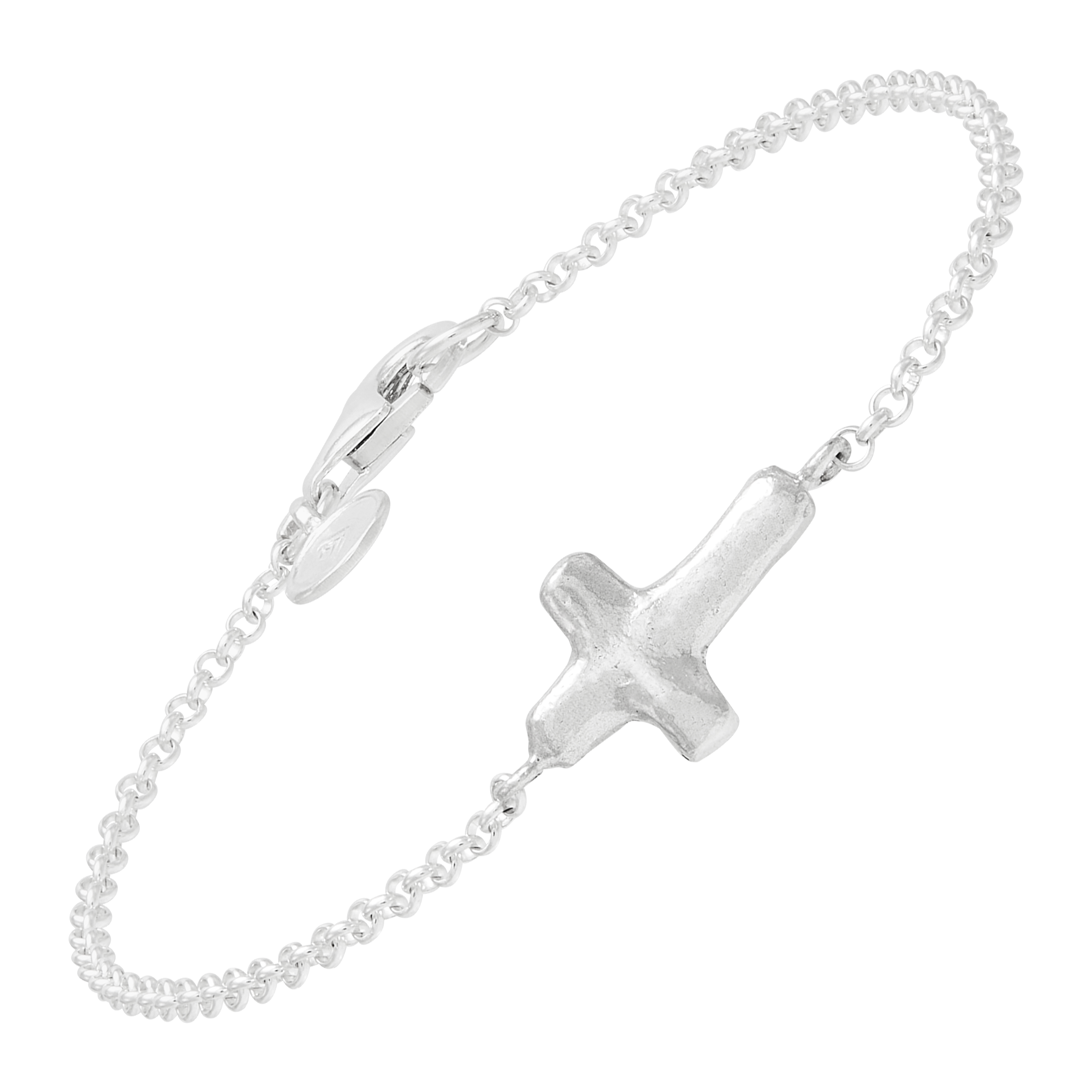 Silpada 'Optimism' Sterling Silver Cross Bracelet, 7.5"