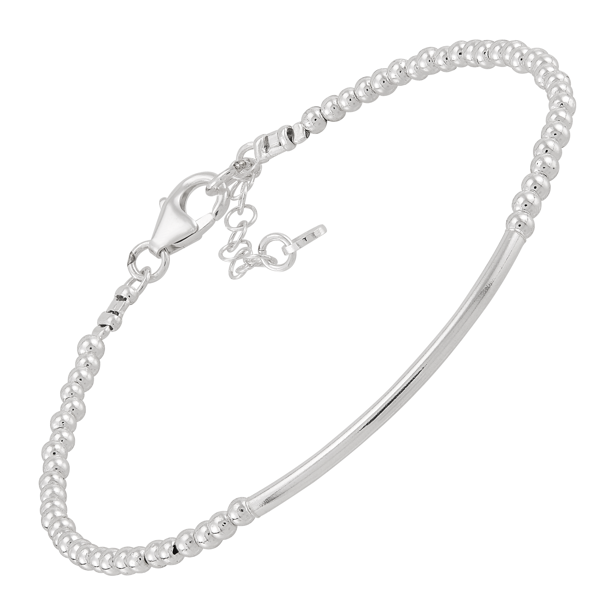 Silpada 'Delicate Intent' Sterling Silver Hematite Bracelet, 7.5" + 1"