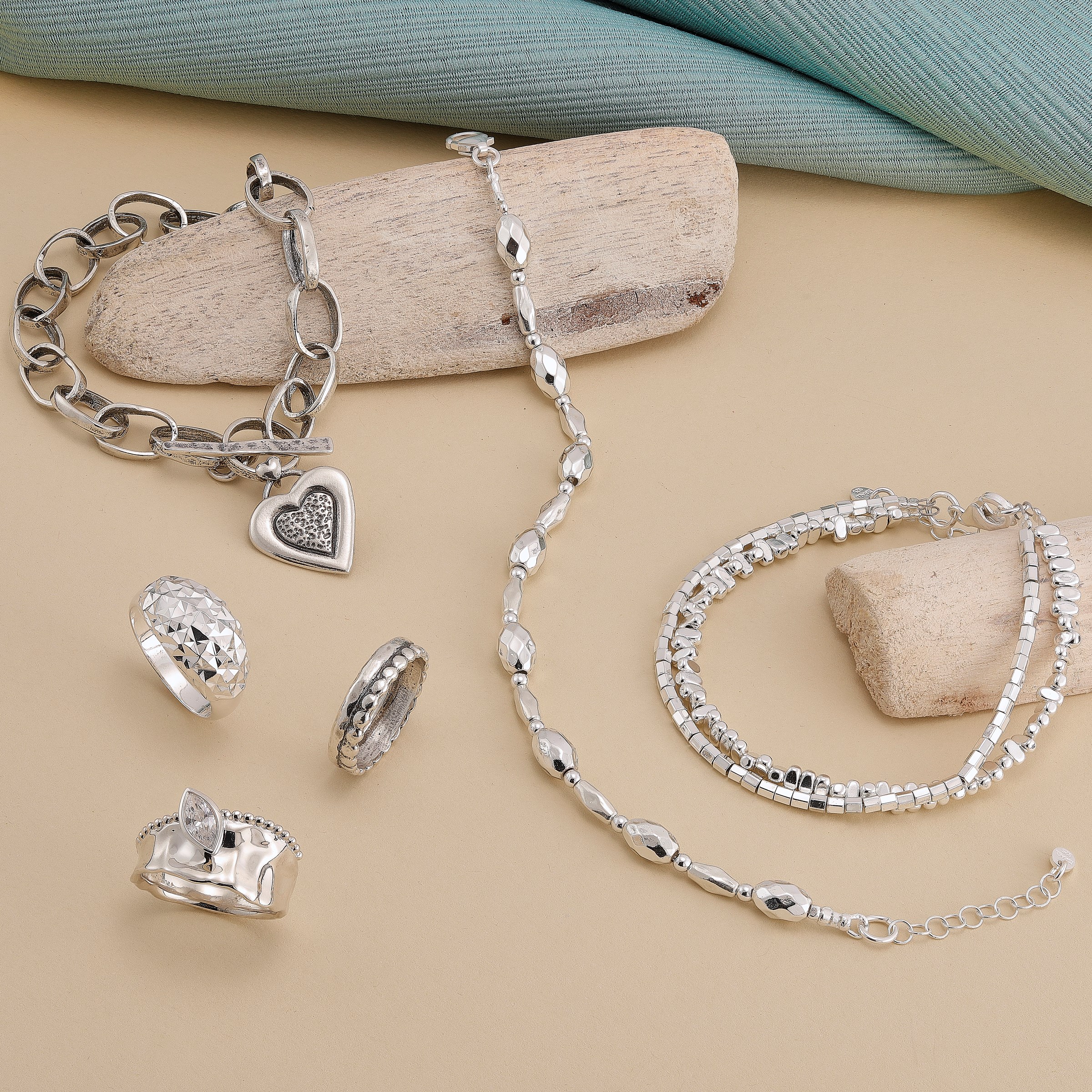 New Silpada 'Starlit' Sterling Silver Natural Hematite Bracelet, 7" + 1" product image view 6