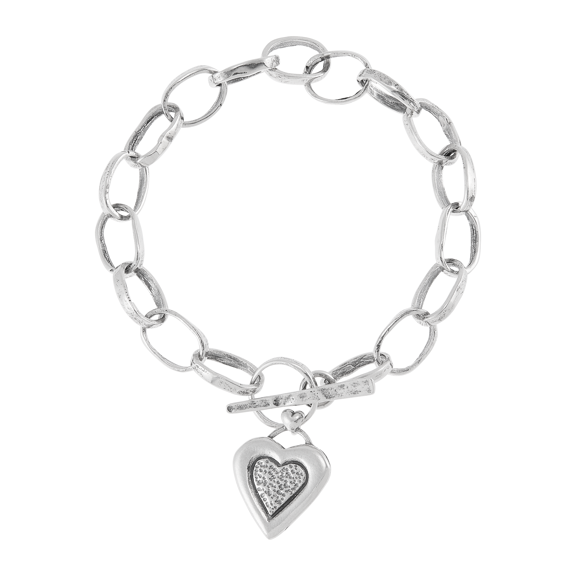 Silpada 'Endless Love' Sterling Silver Heart Charm Bracelet, 7.5"