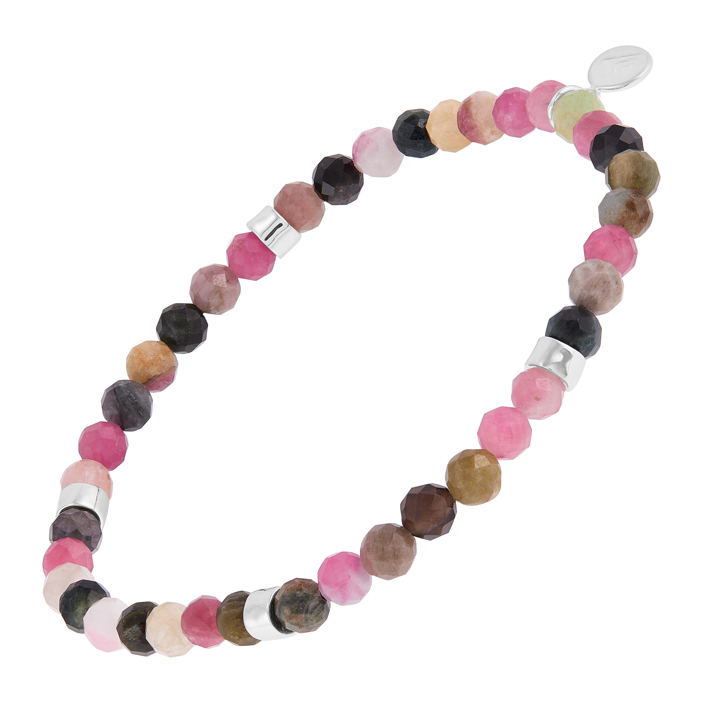 Silpada 'Berry Bright' Sterling Silver Tourmaline Stretch Bracelet, 7"  (4mm)