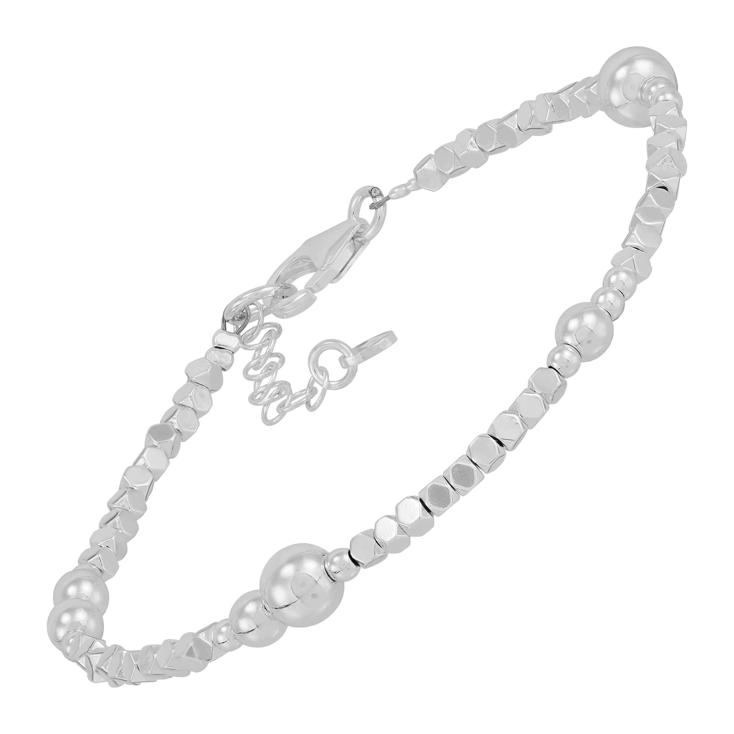 New Silpada 'Accordance' Sterling Silver Hematite Bracelet, 7" + 1" main product image
