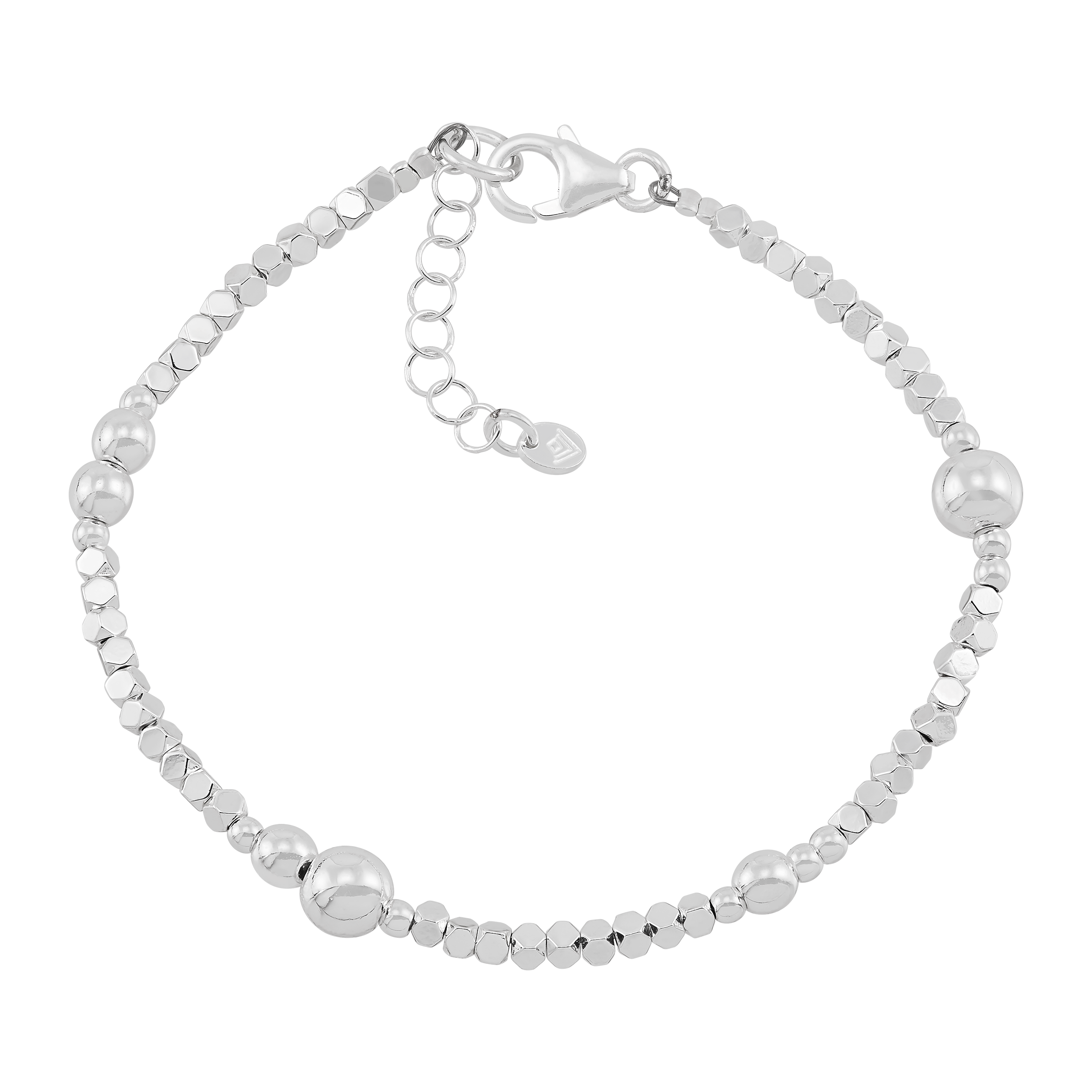 New Silpada 'Accordance' Sterling Silver Hematite Bracelet, 7" + 1" product image view 3