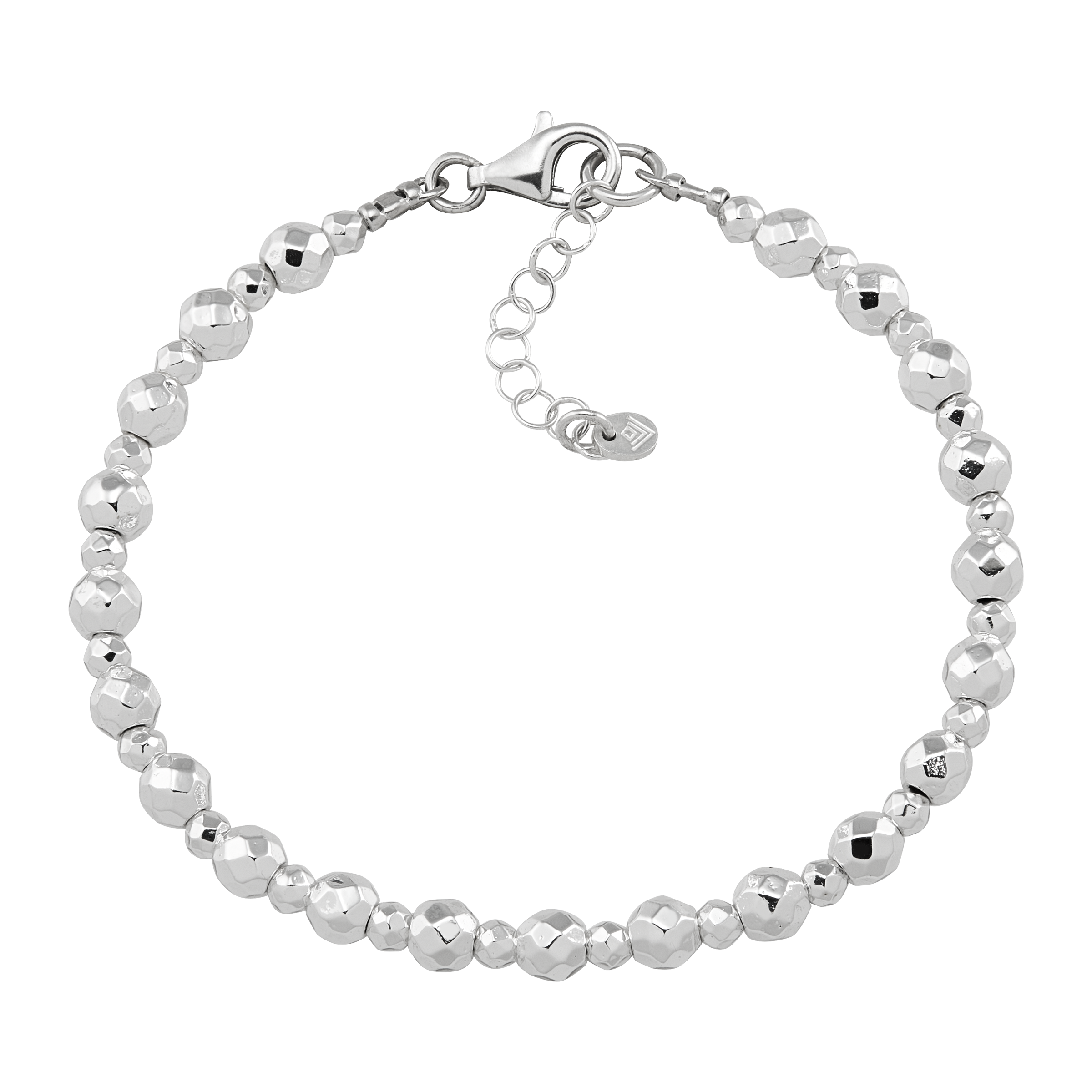 New Silpada 'Mirrorball' Sterling Silver Hematite Bracelet, 7.5" + 1" product image view 3