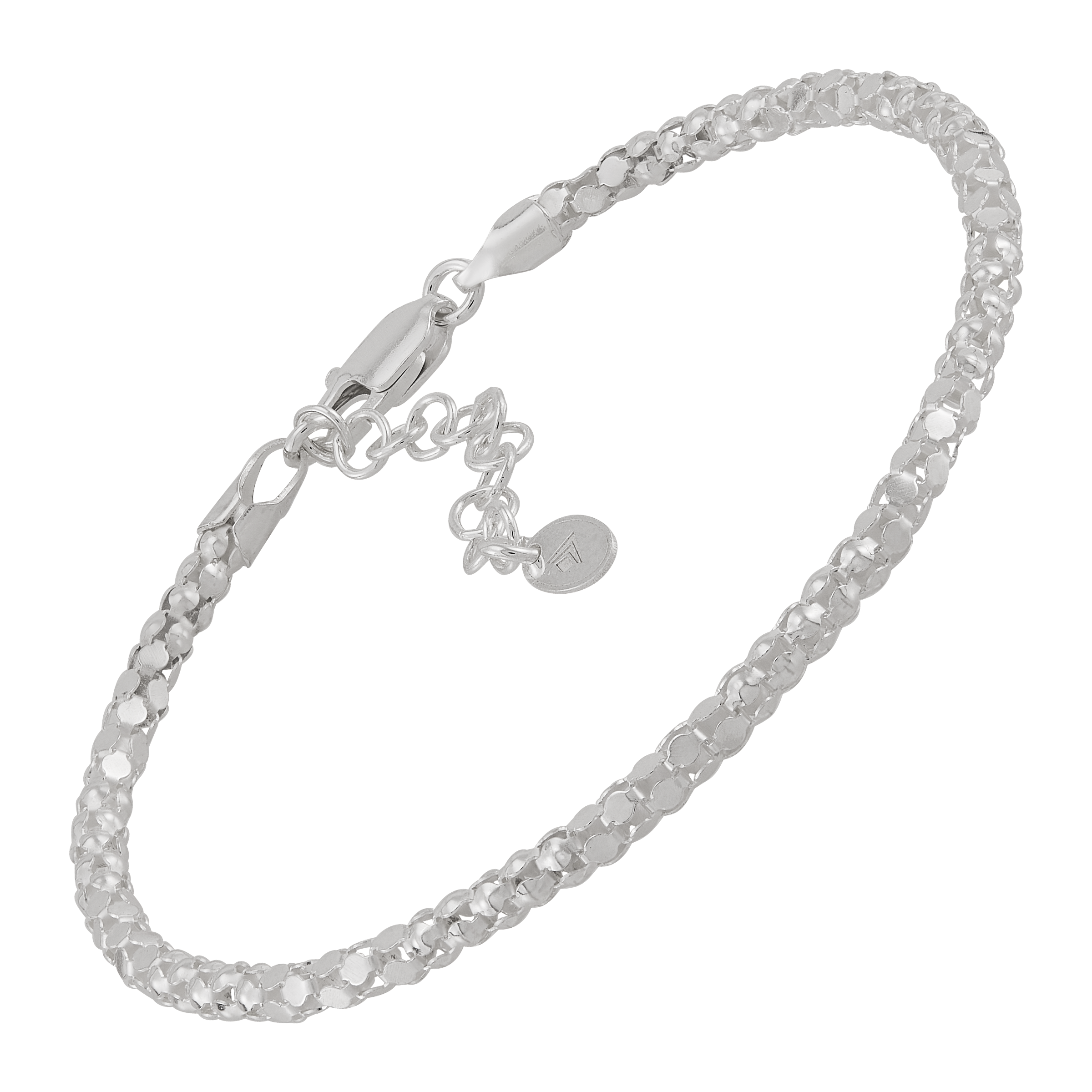 Silpada 'Joy and Peace' Sterling Silver Bracelet, 7" + 1" (3mm)