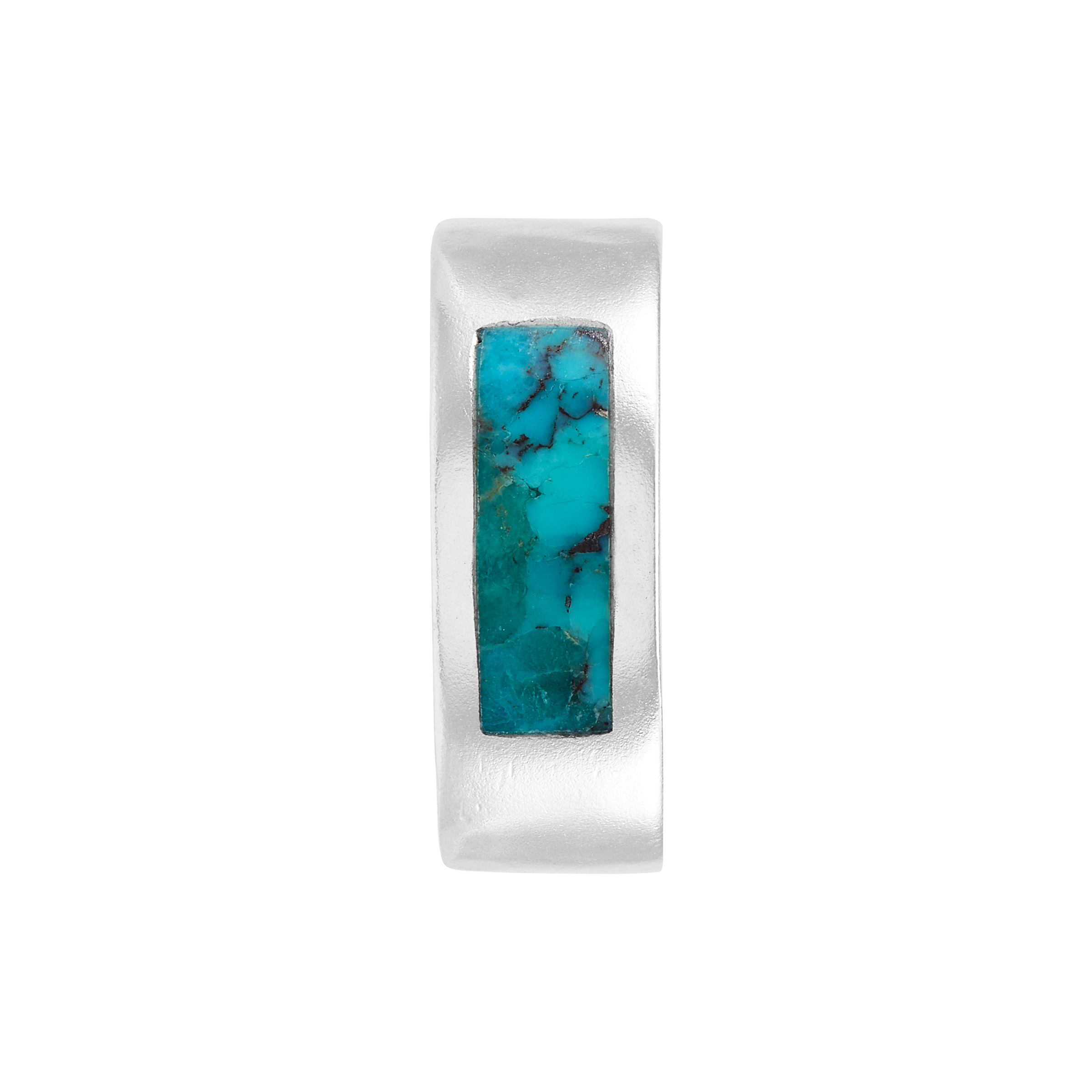 Silpada 'Other Ways' Sterling Silver Compressed Teal Turquoise Ear Cuff