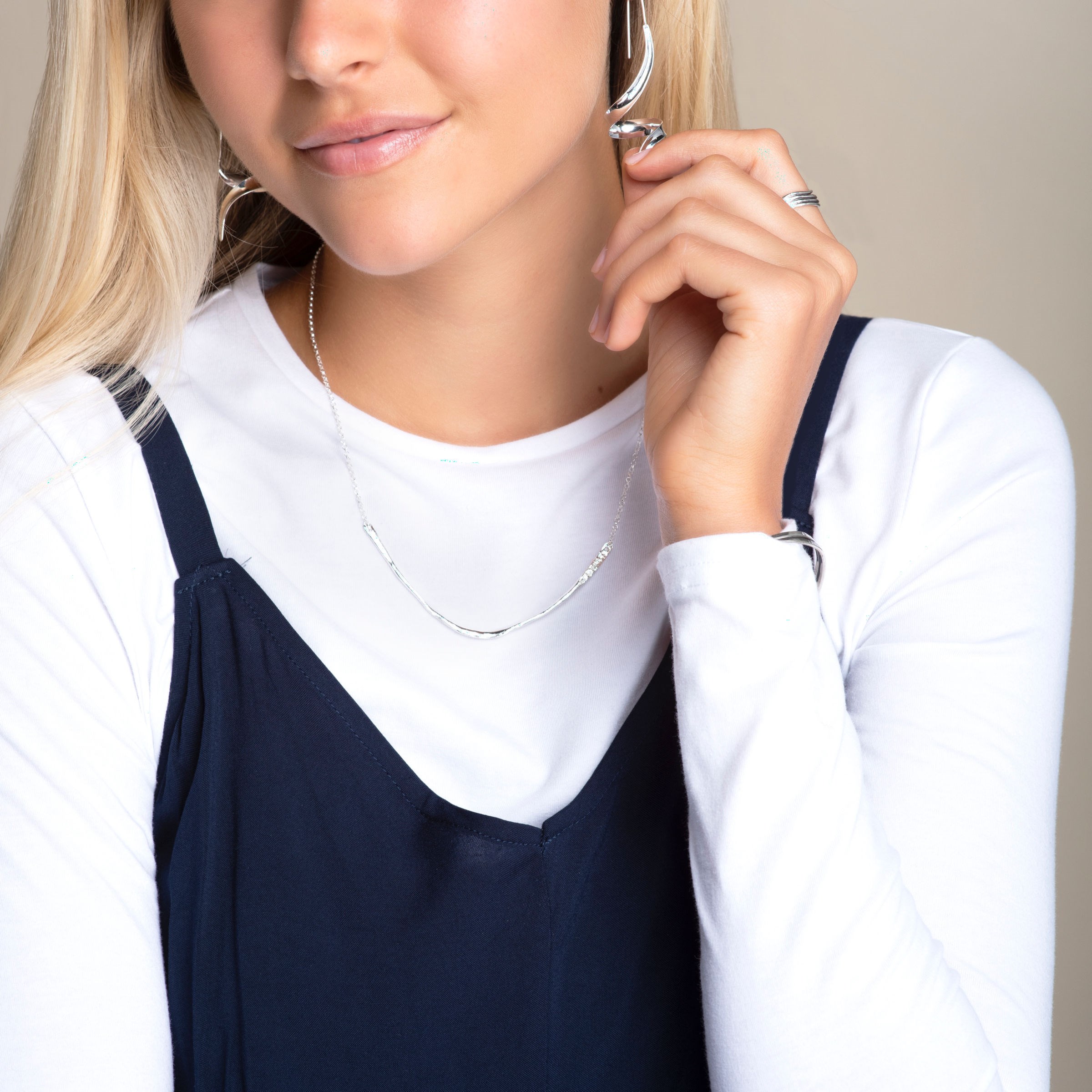 Silpada 'Spring Forward' Spiral Ribbon Drop Earrings in Rhodium-Plated Silpada \u0027Spiral\u0027 Sterling Silver Ring | Silpada