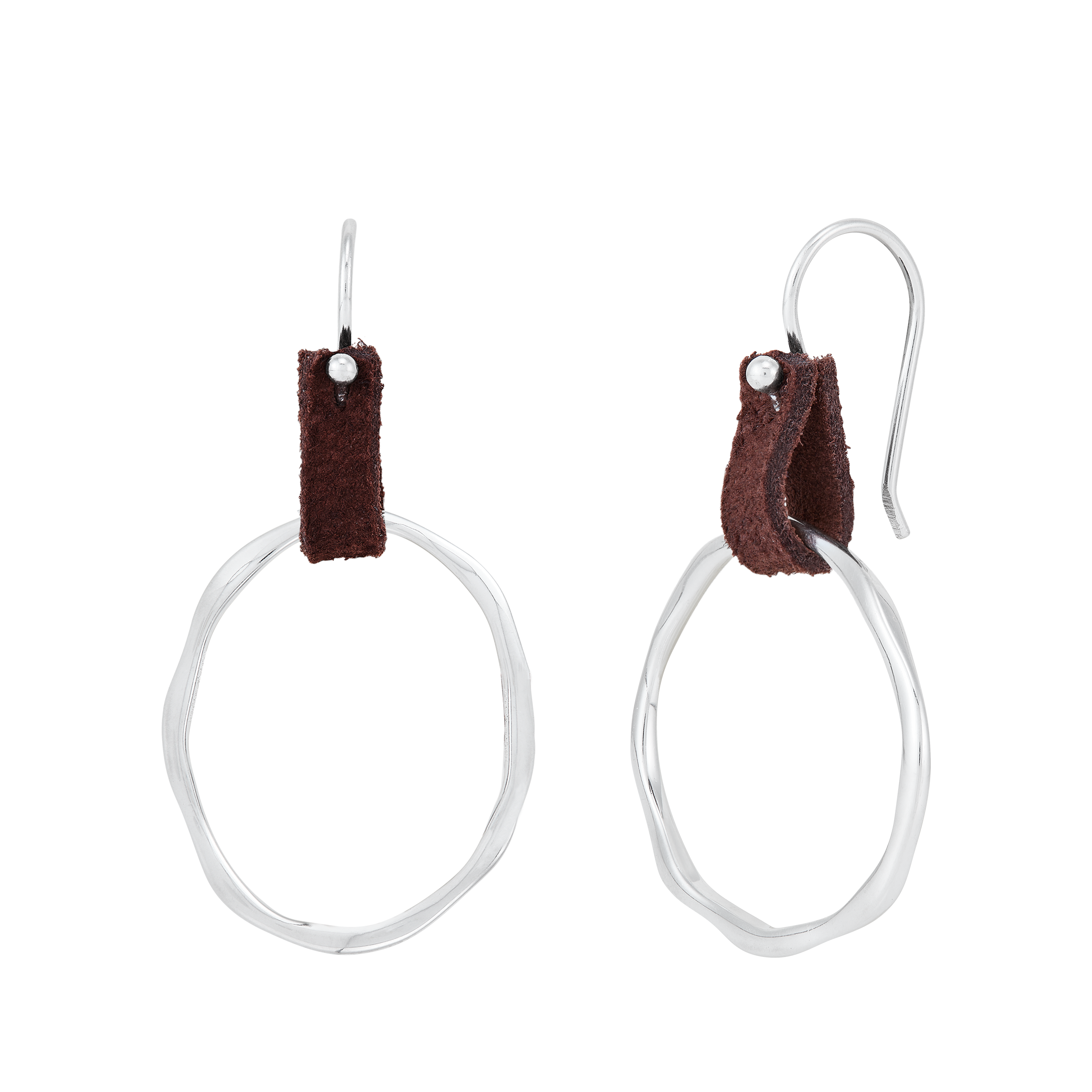 Silpada 'Canyon Dreams' Sterling Silver Leather Drop Earrings