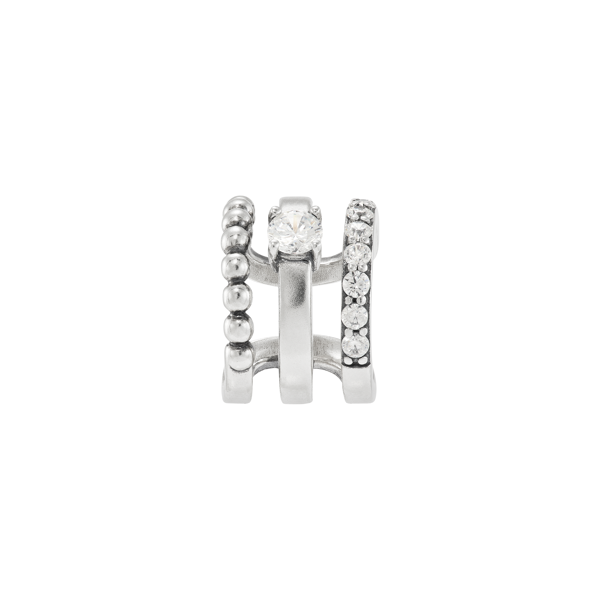 Silpada 'Triplet' Sterling Silver White Cubic Zirconia Ear