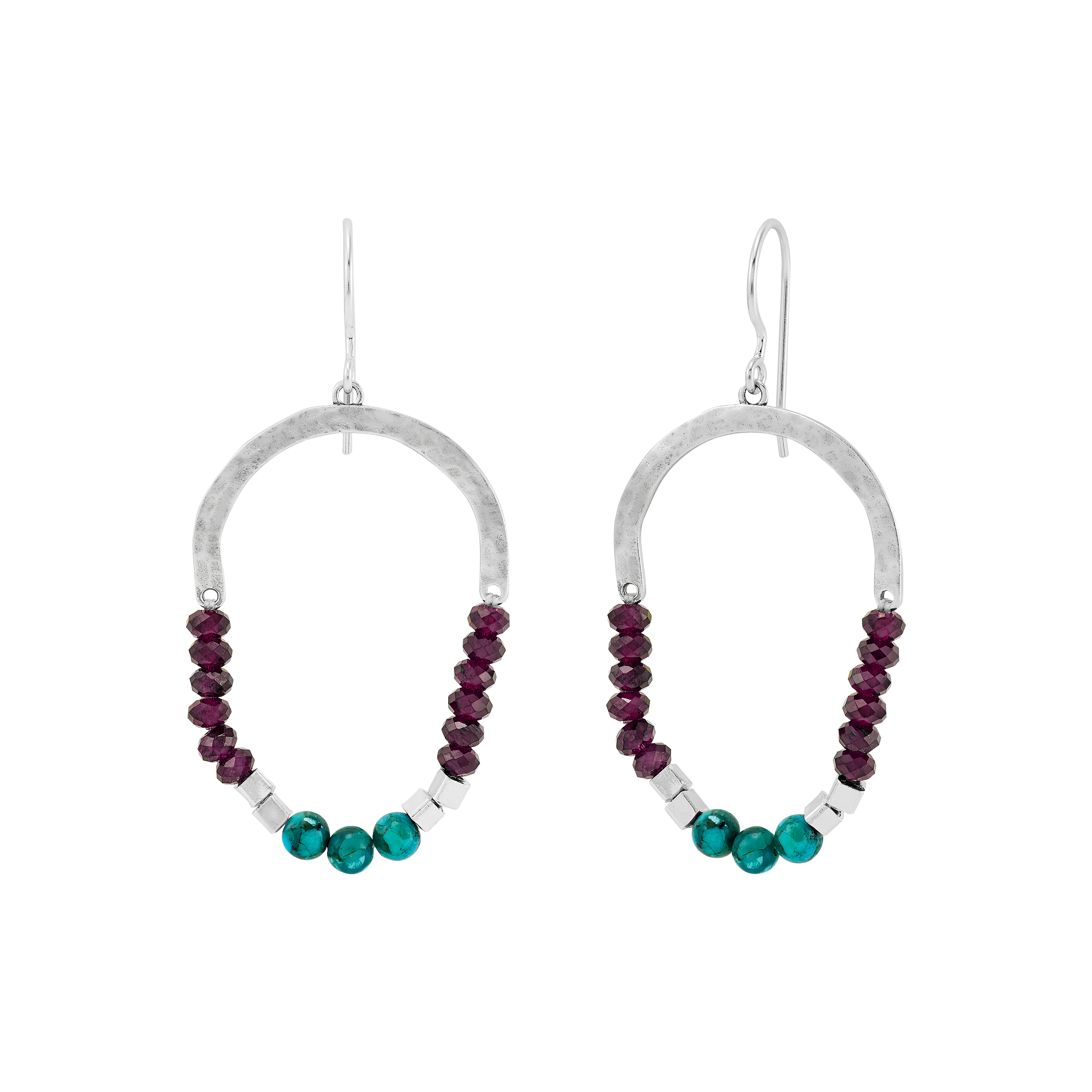 Silpada 'Very Velour' Sterling Silver Mixed Stones Drop Earrings