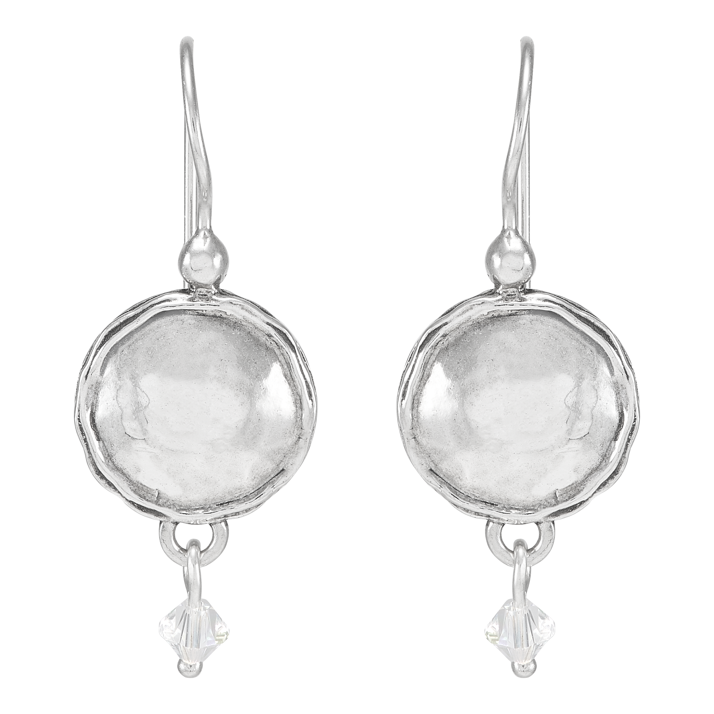 Silpada 'Solace' Sterling Silver White Crystal Drop Earrings