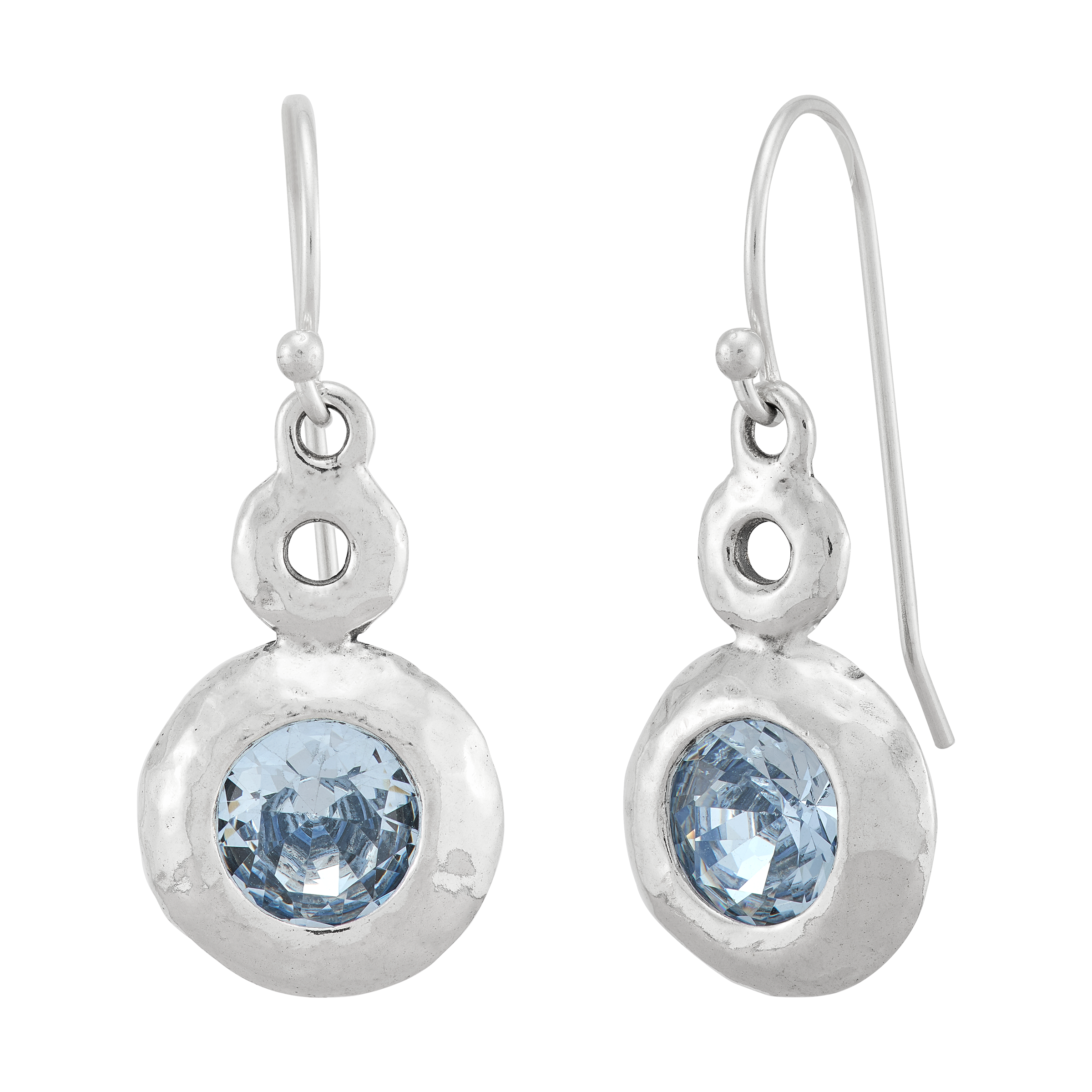 Silpada 'Cool Swifts' Sterling Silver Blue Crystal Drop Earrings
