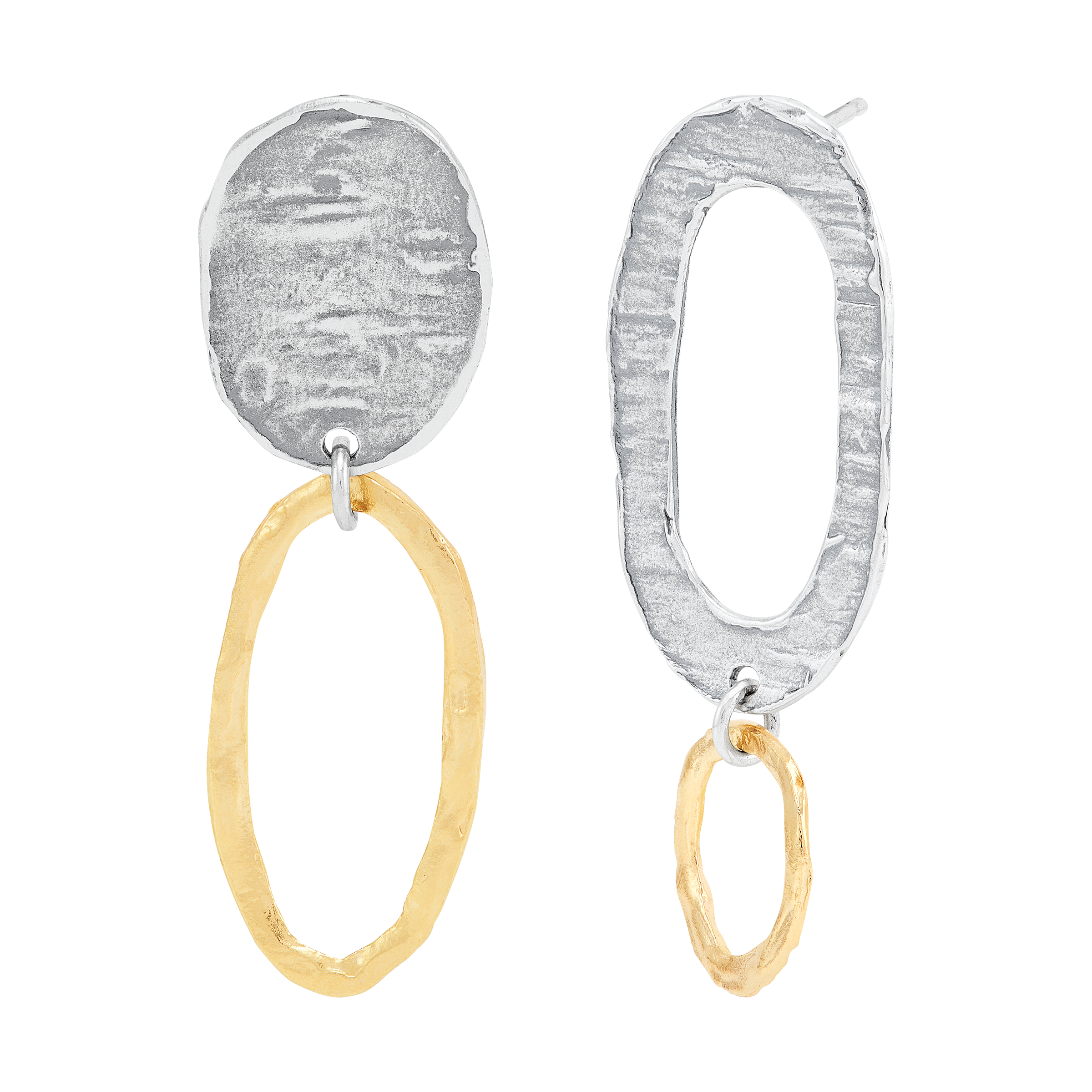 Silpada 'One and the Same' Silver with 14K Yellow Gold Plating Drop Earrings