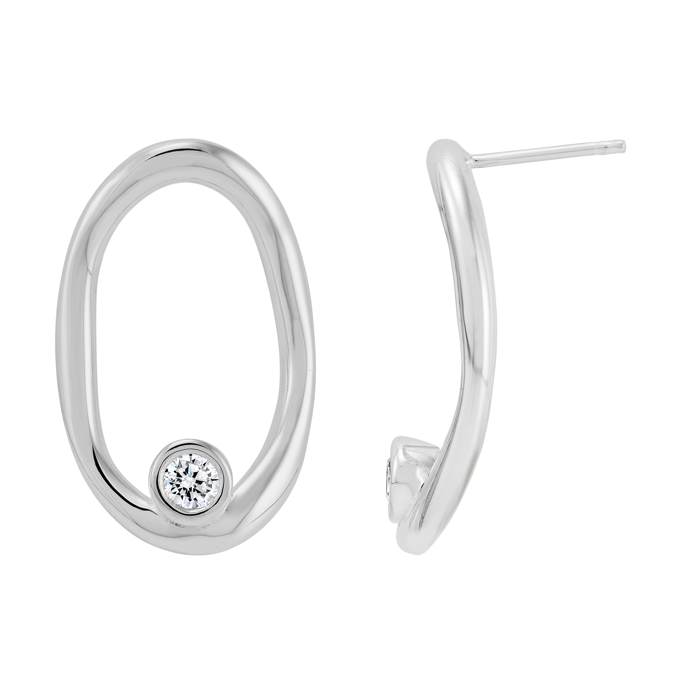 Silpada 'On The Edge' Sterling Silver White Cubic Zirconia