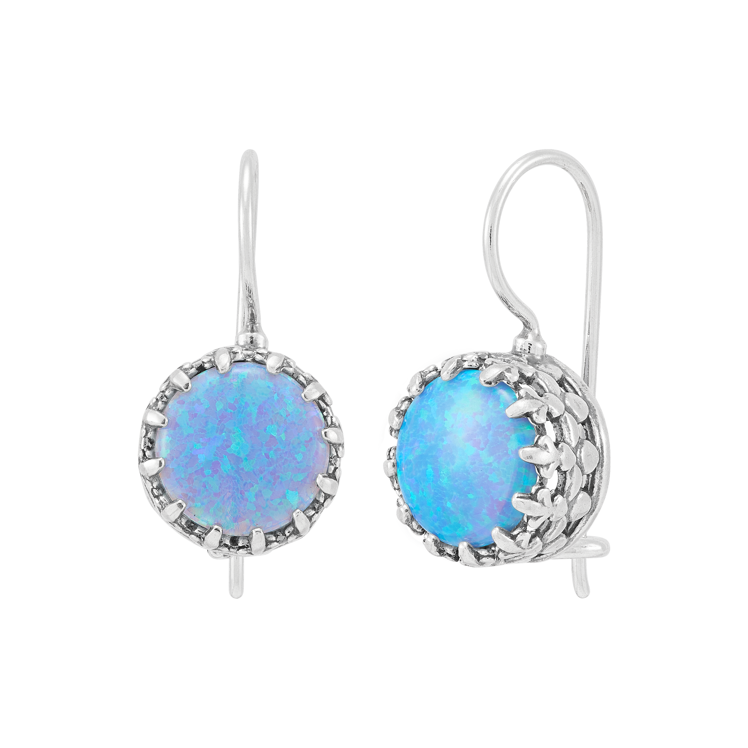 Silpada 'Ice Globes' Sterling Silver Synthetic Blue Opal Drop Earrings