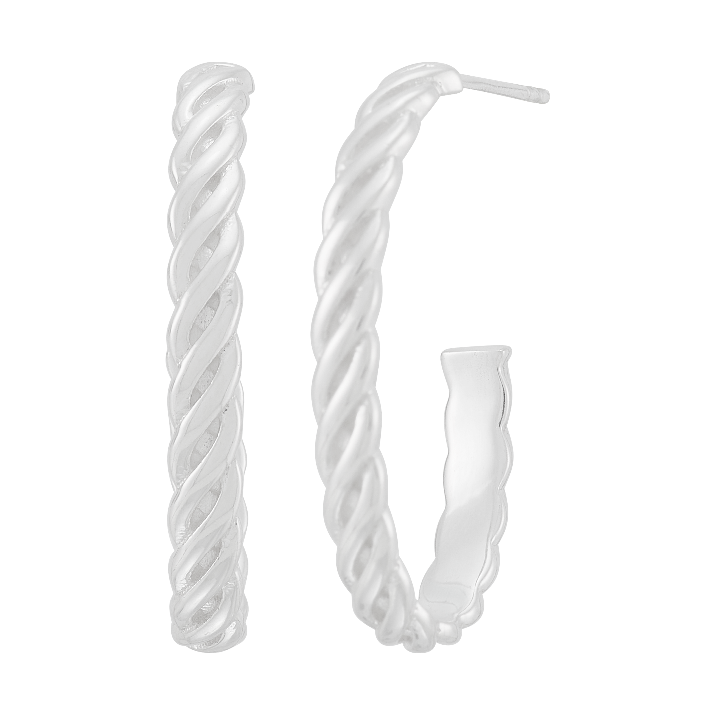 Silpada 'Braided Twist' Sterling Silver Hoop Earrings