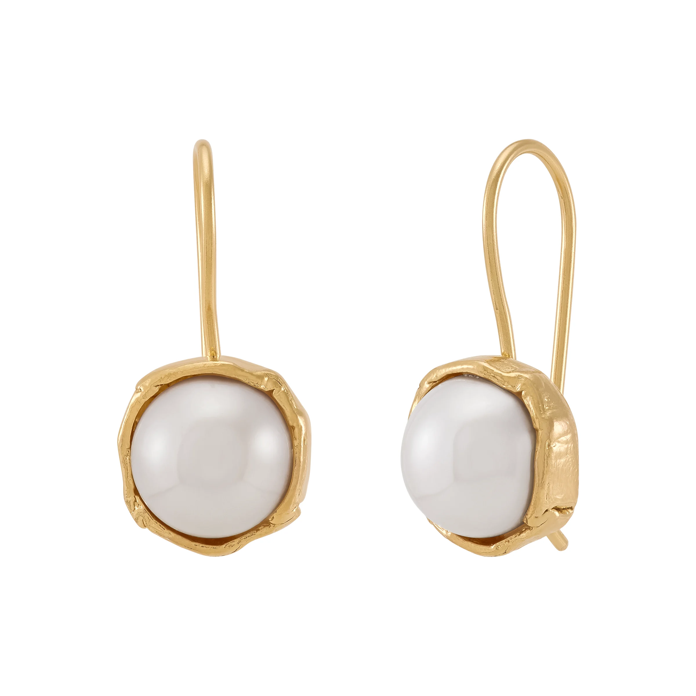 Silpada 'Glowing Embrace' 14K Gold-Plated Silver Freshwater Pearl Drop Earrings