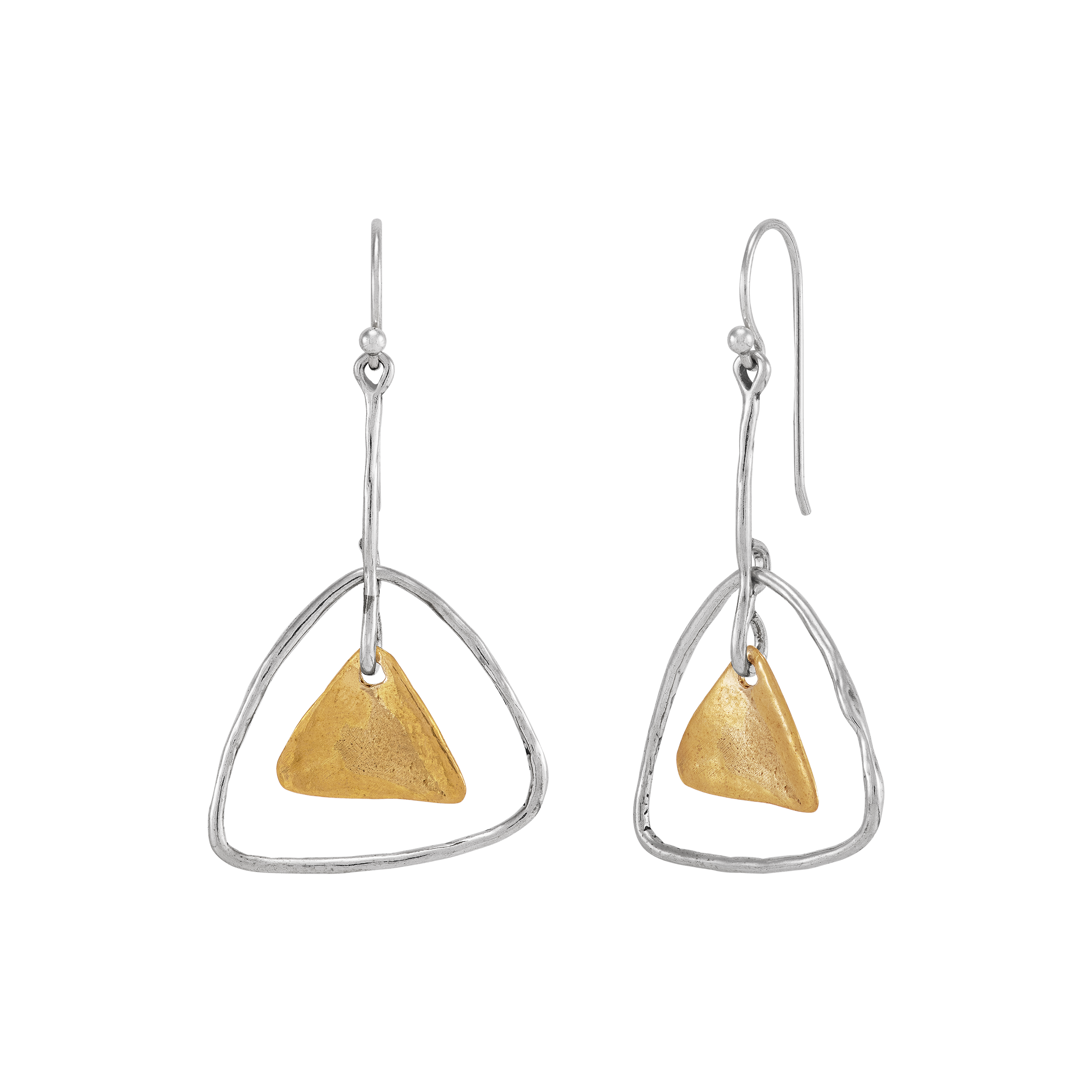 Silpada 'Frame' Sterling Silver and Brass Drop Earrings