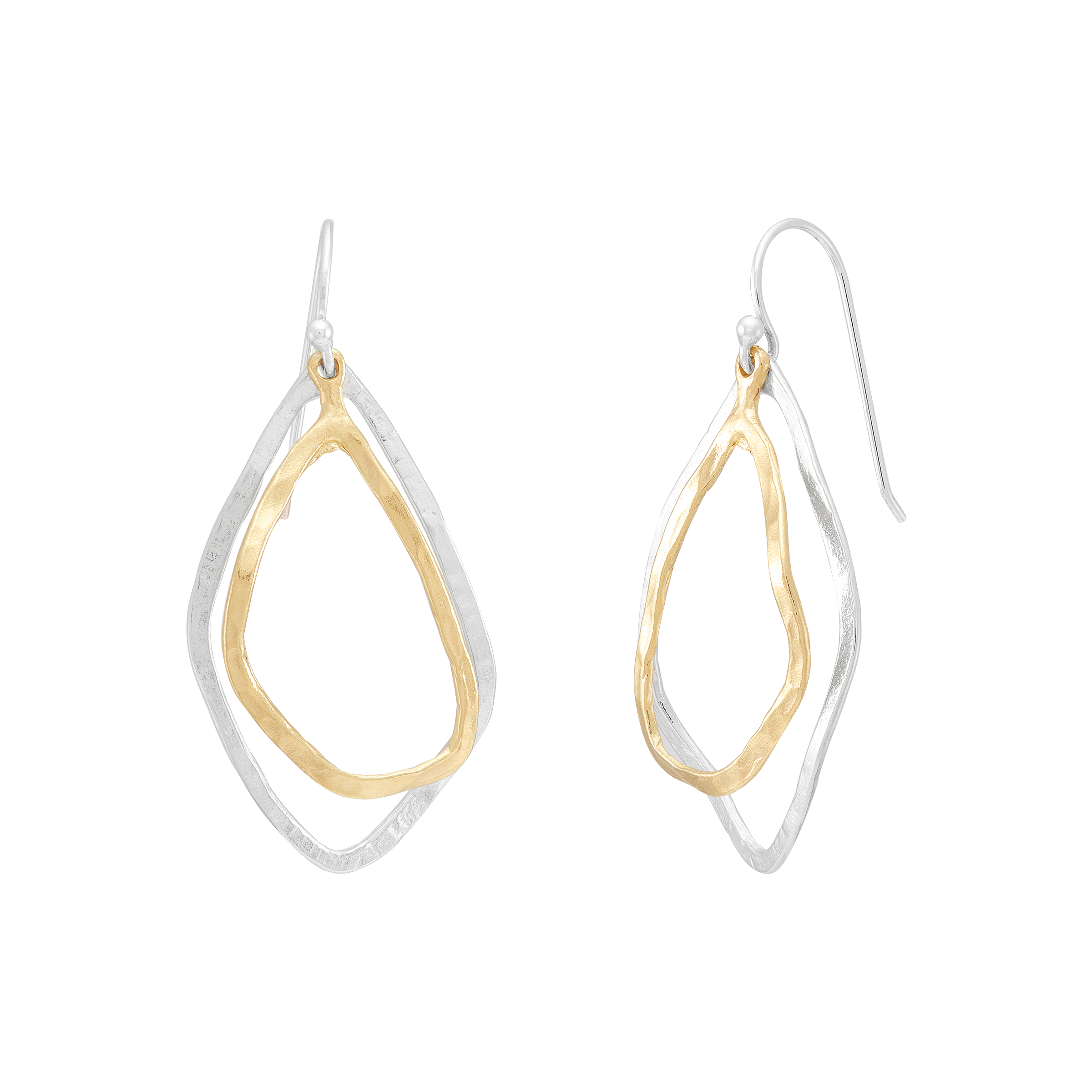 Silpada 'Arctic Petal' Sterling Silver with 14K Yellow Gold-Plating Drop Earring