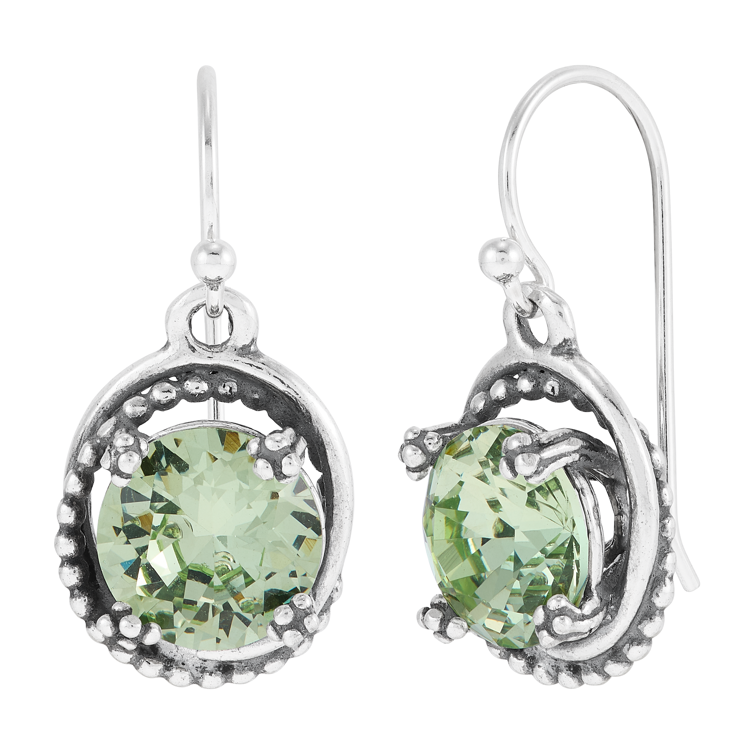 Silpada 'Lucent Willow' Sterling Silver Green Cubic Zirconia Drop Earrings
