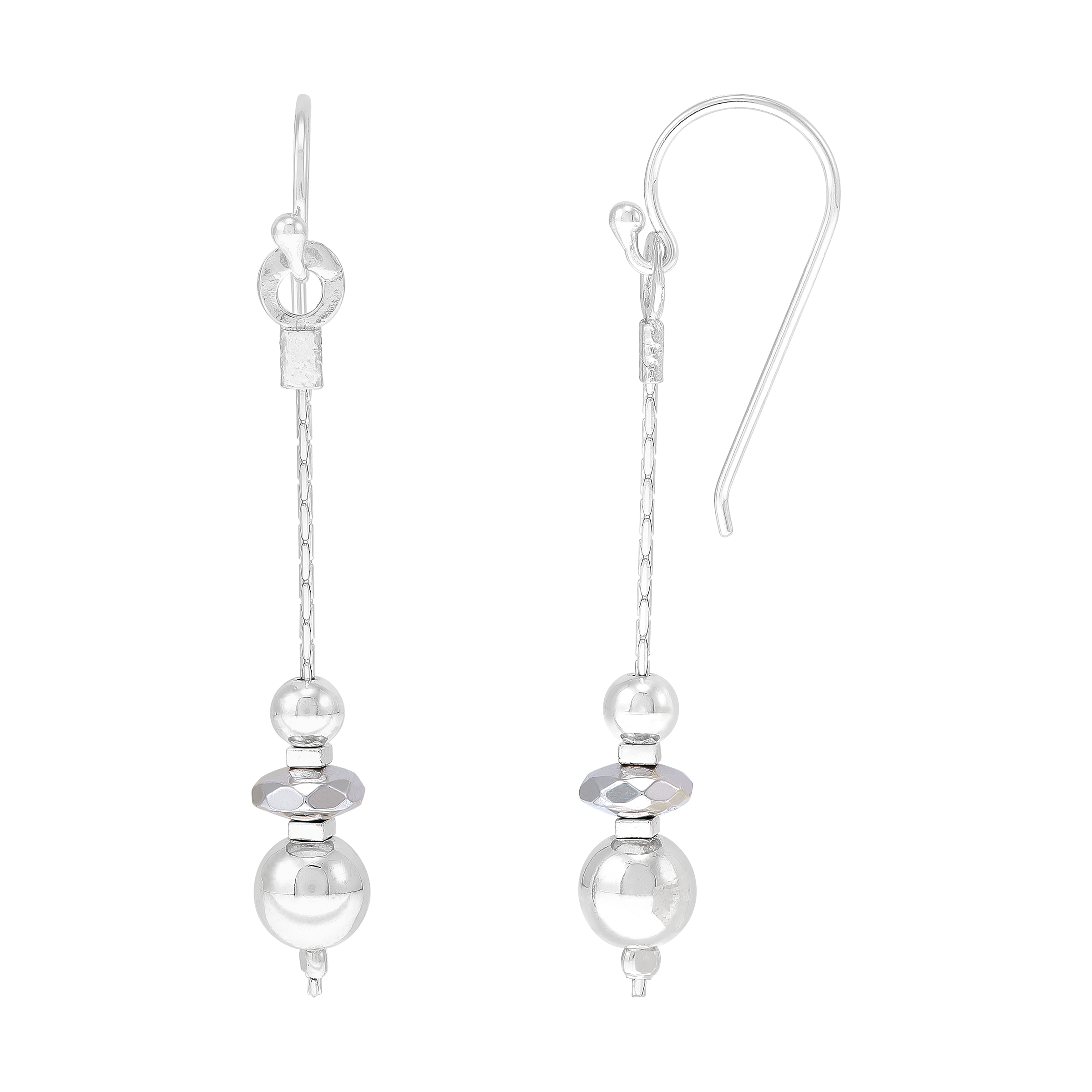 New Silpada 'Planetary' Sterling Silver Hematite Drop Earrings detailed image 2