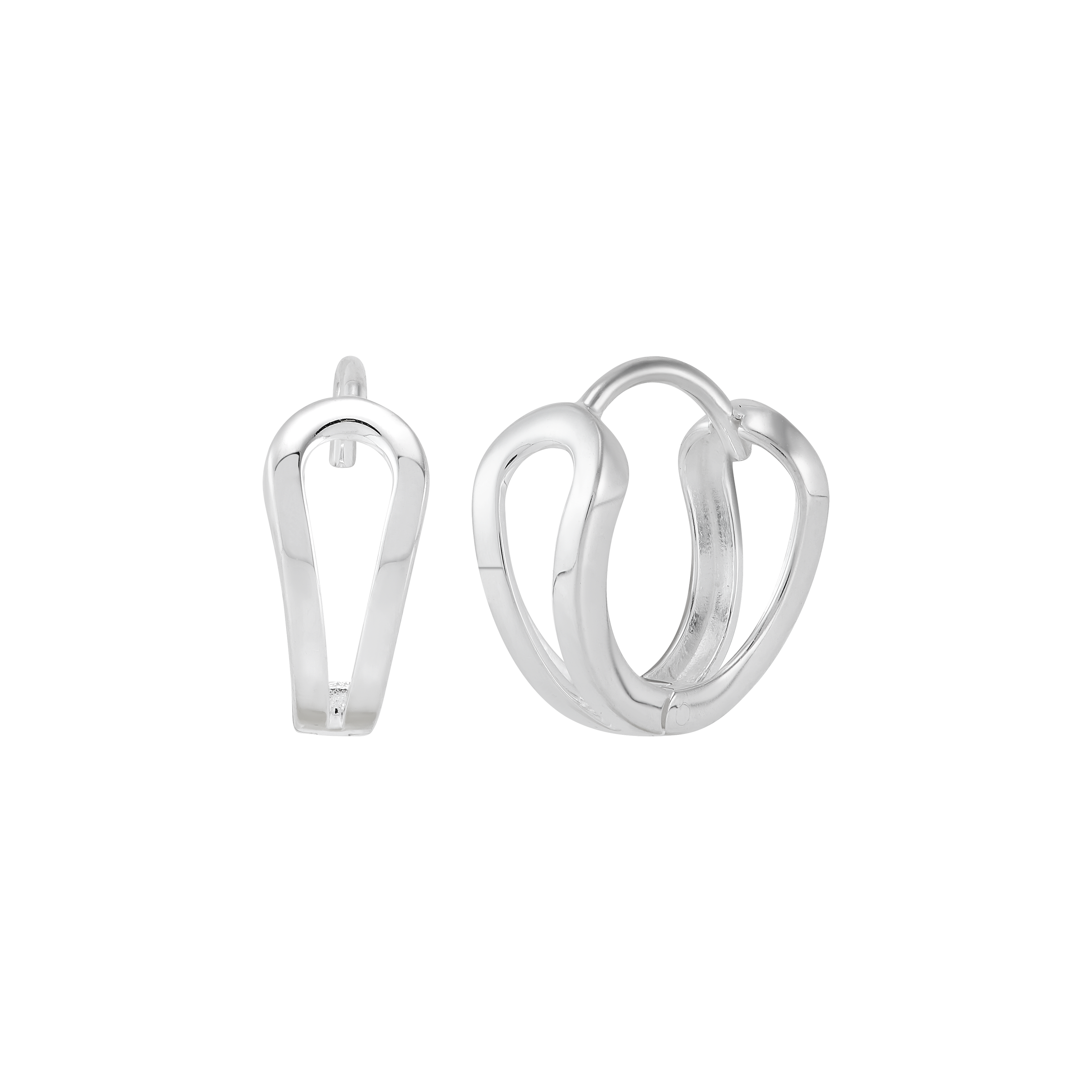 Silpada 'Modern Silhouette' Sterling Silver Huggie Hoop Earrings