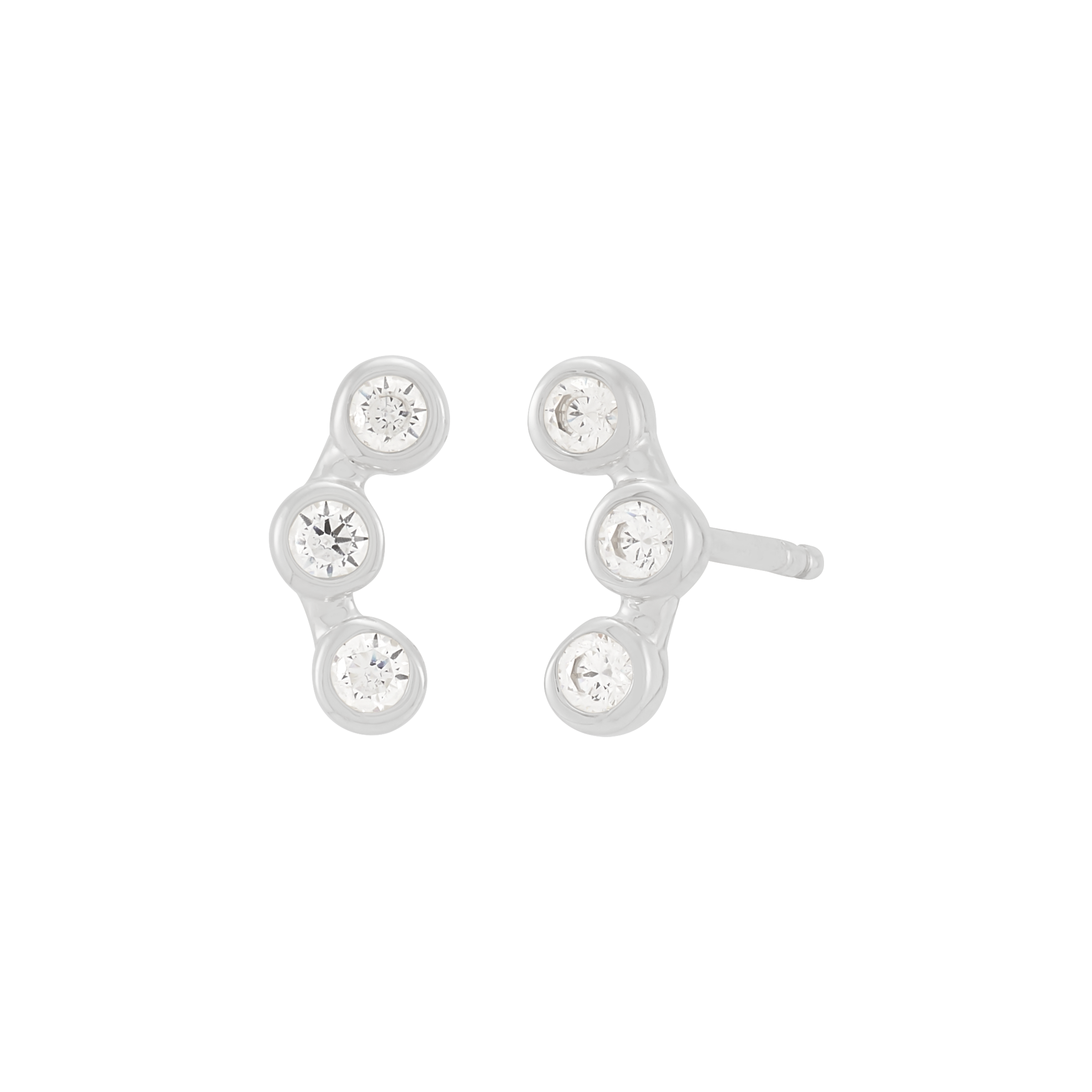 Silpada 'Bright Trio' Sterling Silver Cubic Zirconia Stud Earrings