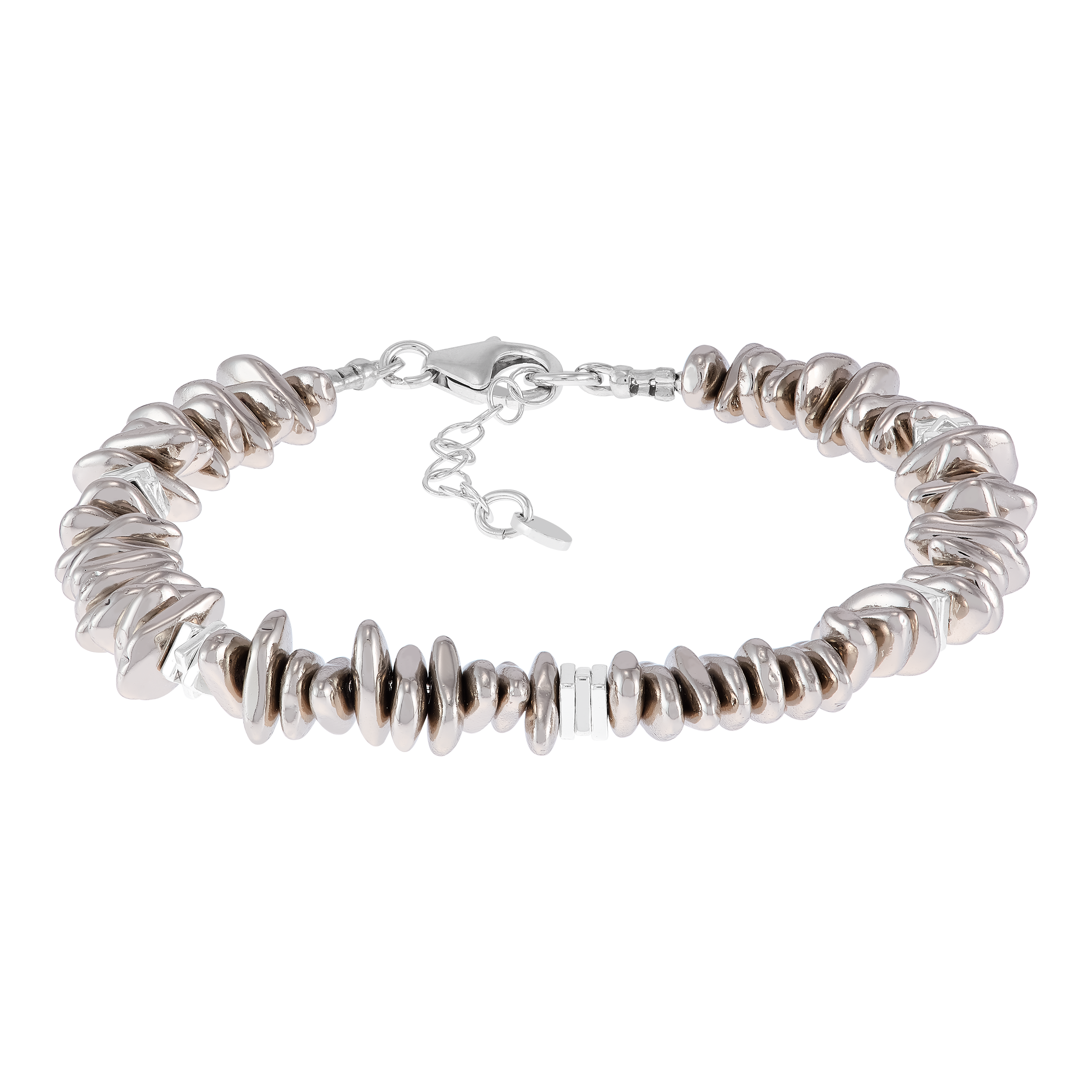 Silpada 'Moon Pebbles' Sterling Silver Hematite Bracelet, 7" + 1"