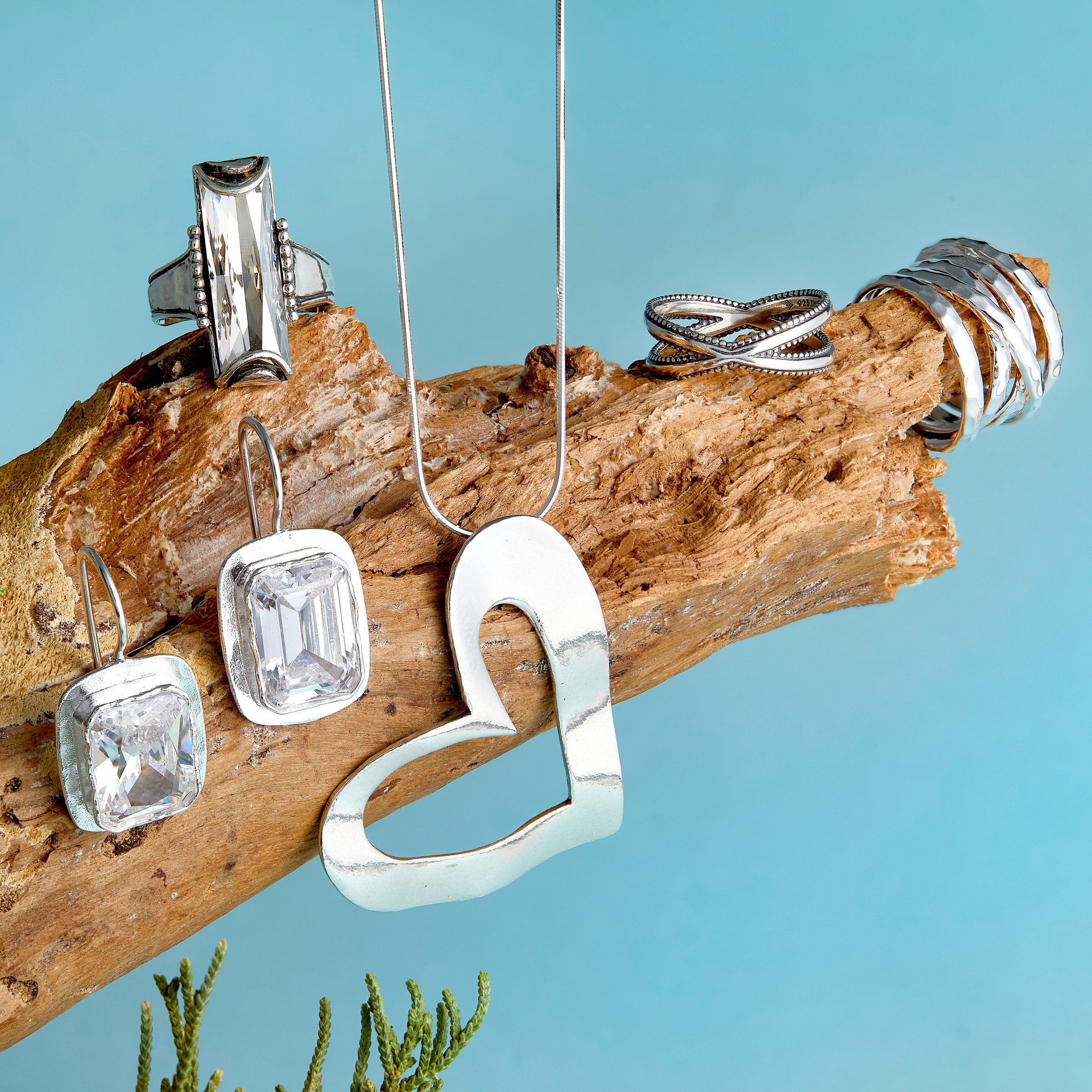 Silpada 'Moments to Shine' Sterling Silver White Cubic