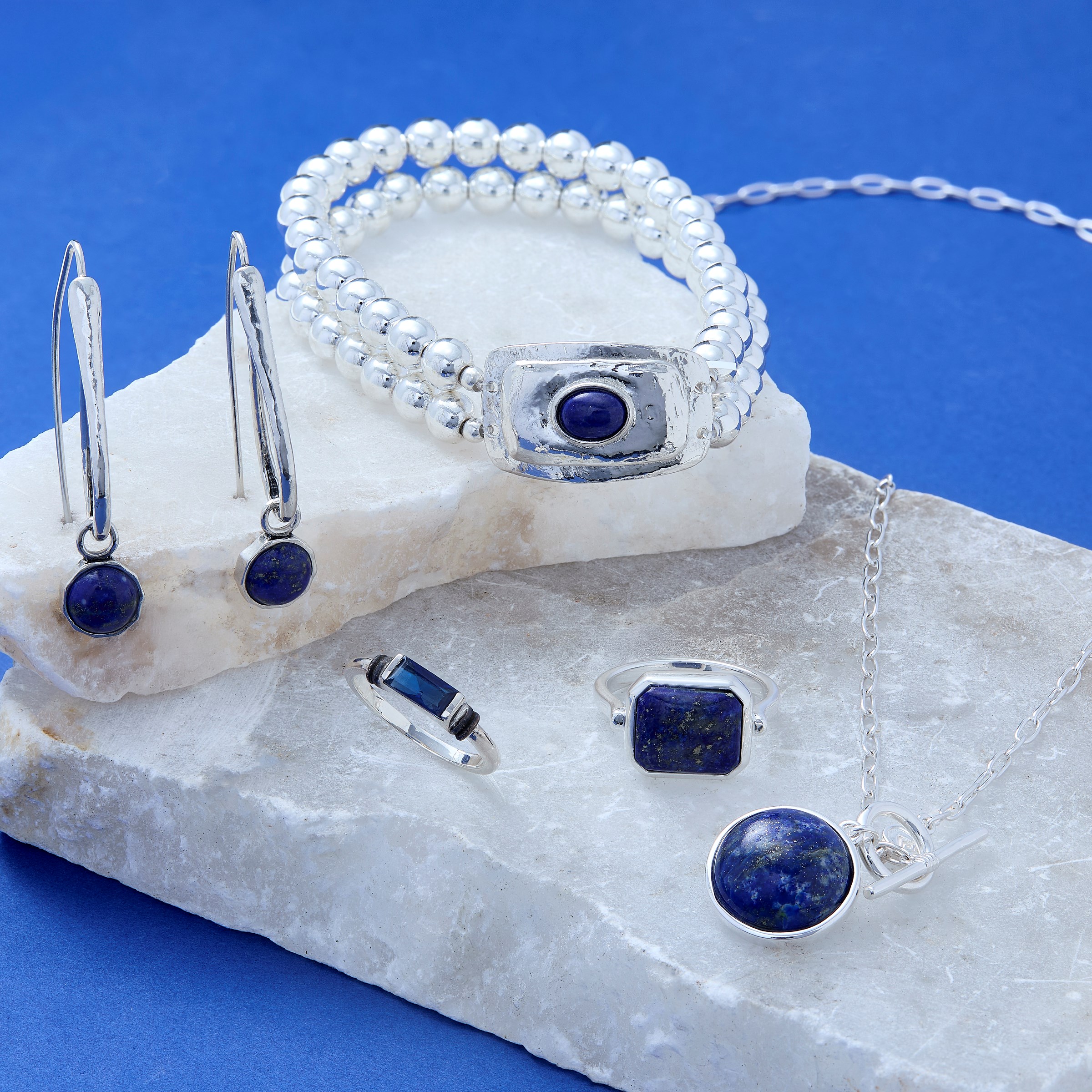 New Silpada 'Cosmic Haze' Sterling Silver Blue Lapis Drop Earrings product image view 5