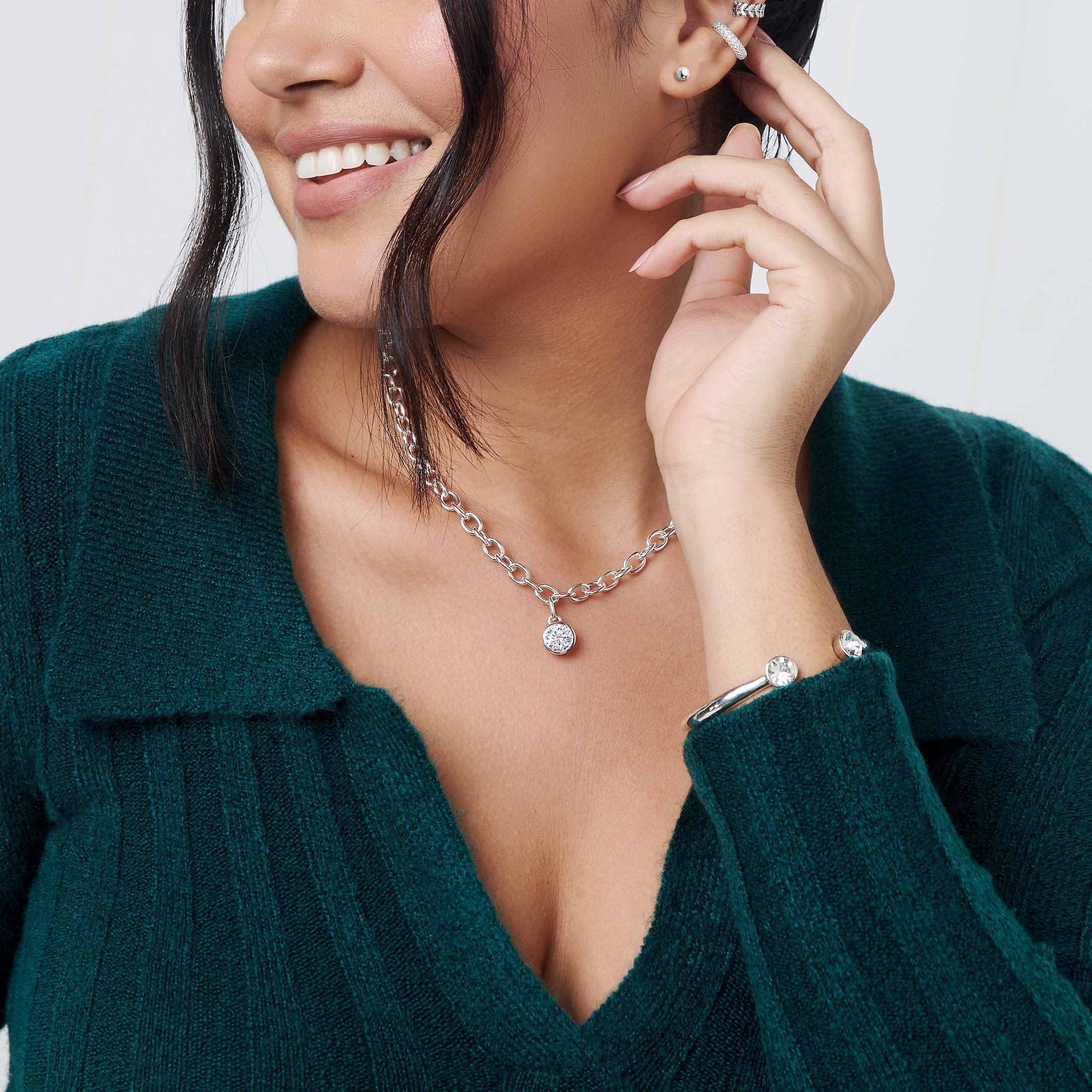 Silpada 'Elegant You' Sterling Silver Cubic Zirconia
