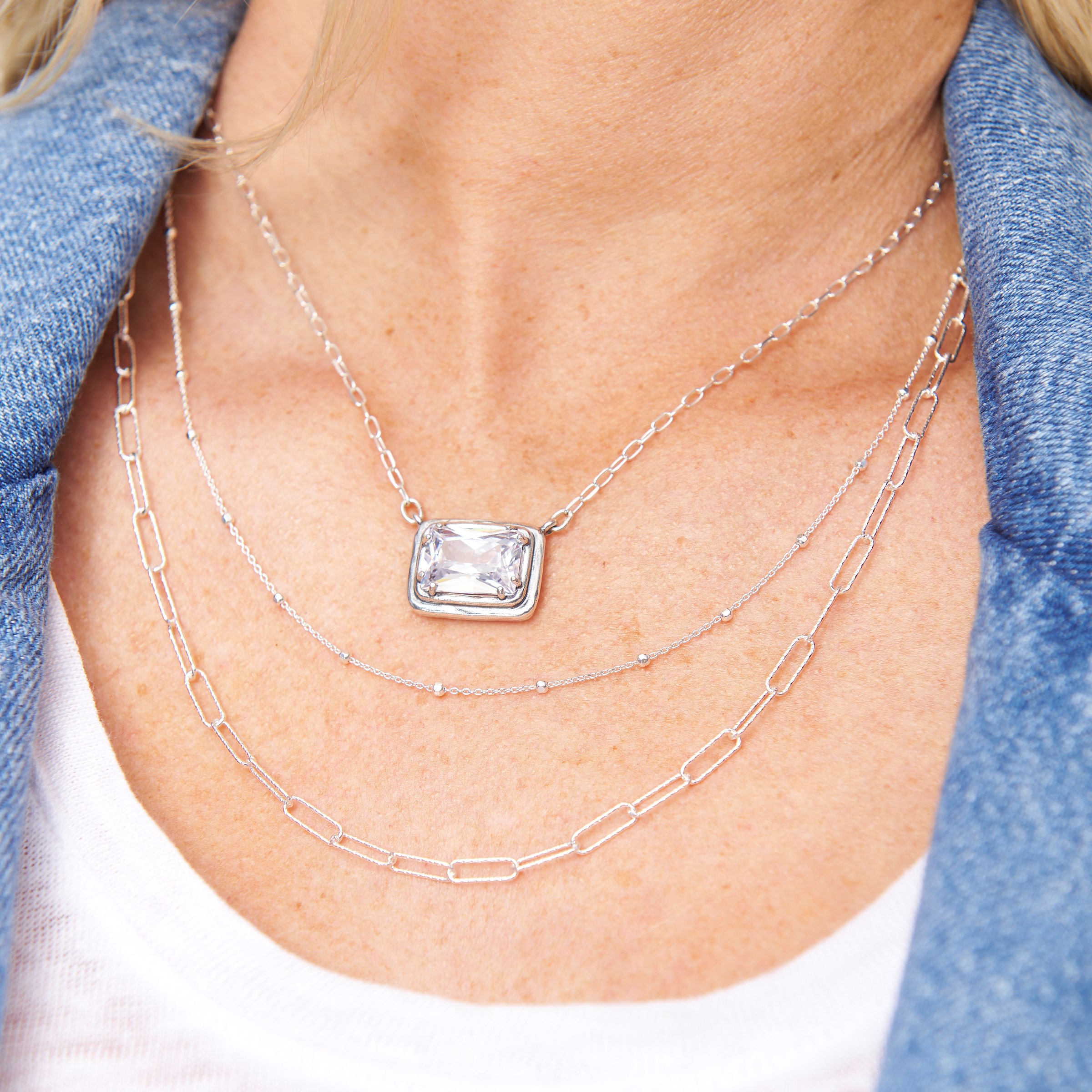 Silpada 'Fabulous Shine' Sterling Silver Cubic Zirconia