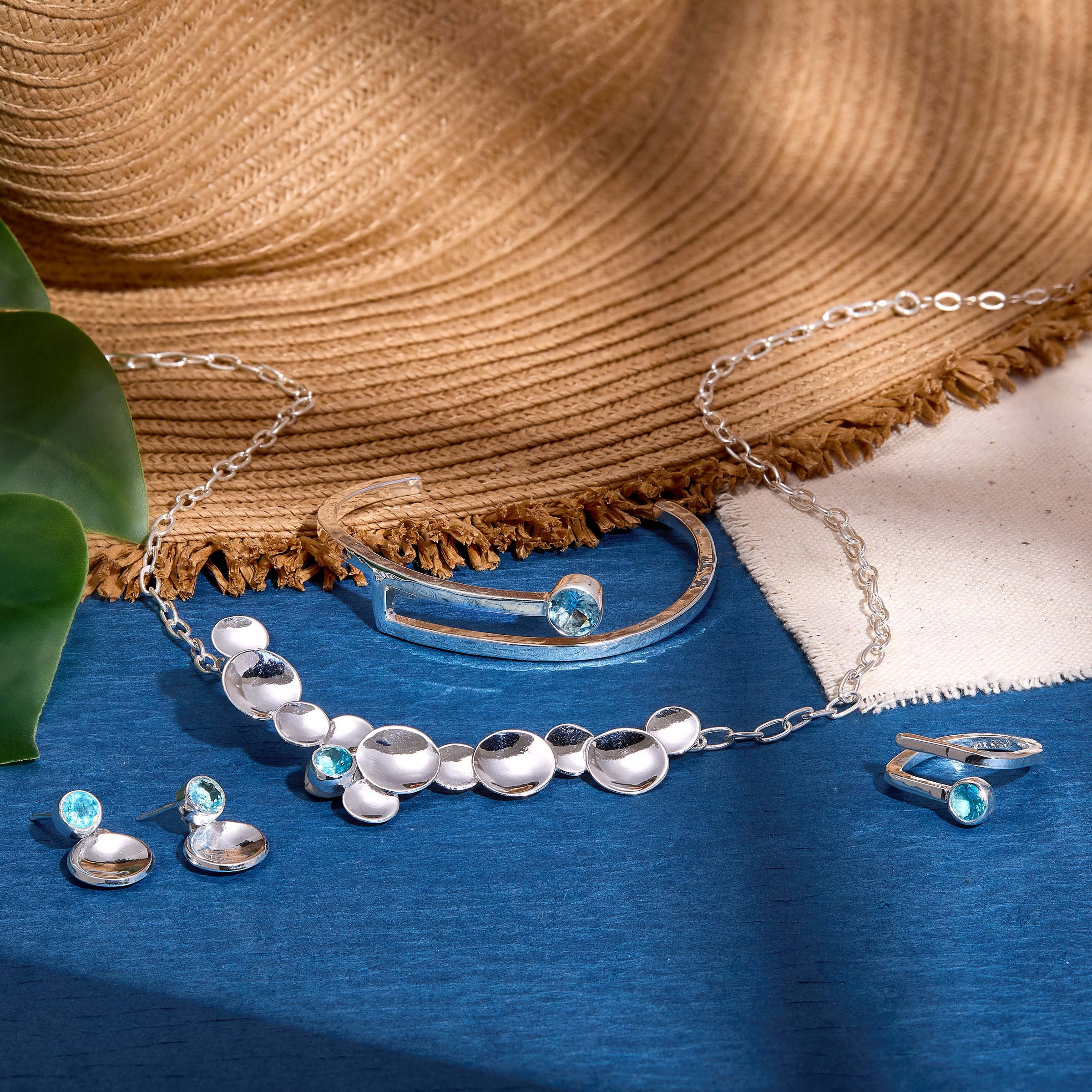 Silpada 'Introducing Me' Sterling Silver Blue Cubic Zirconia
