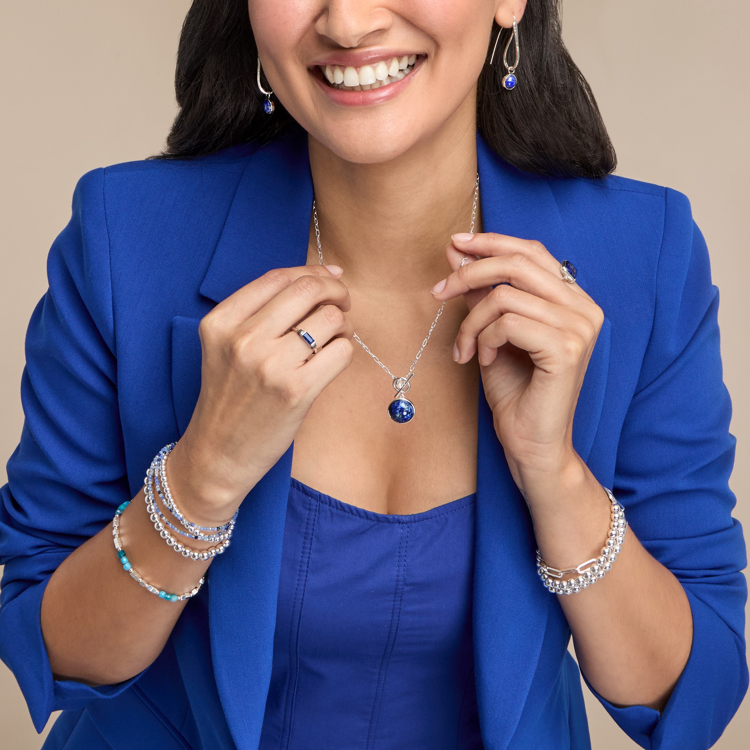 New Silpada 'Intercosmic' Sterling Silver Blue Lapis Pendant Necklace, 20" product image view 5