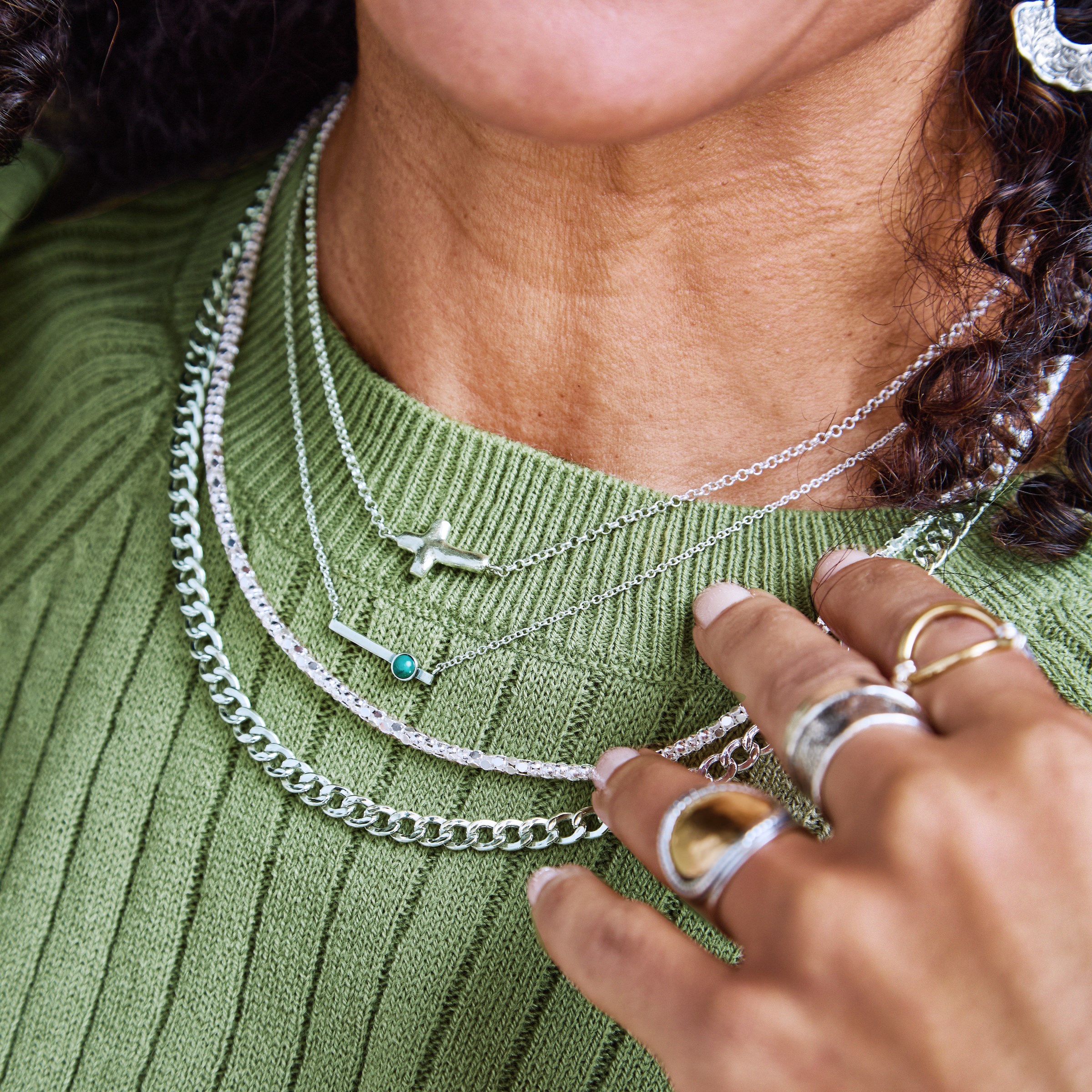 New Silpada 'Joy and Peace' Sterling Silver Necklace, 18" + 2" detailed image 5
