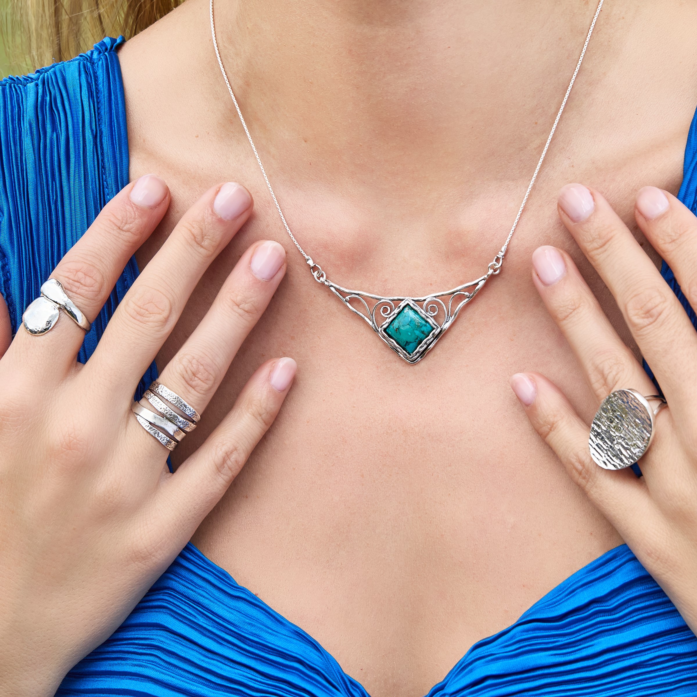 Silpada 'the Scenic Route' チェーンネックレス スターリングシルバー 20インチ