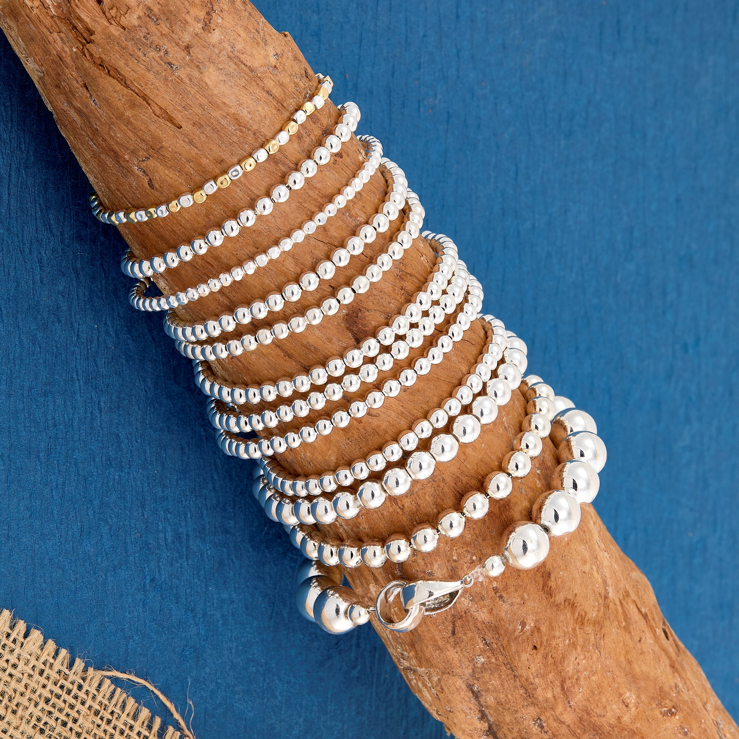 Bracelet D'équitation Circle Y Silver Wedgewood Avec Taches Argentées, Neuf
