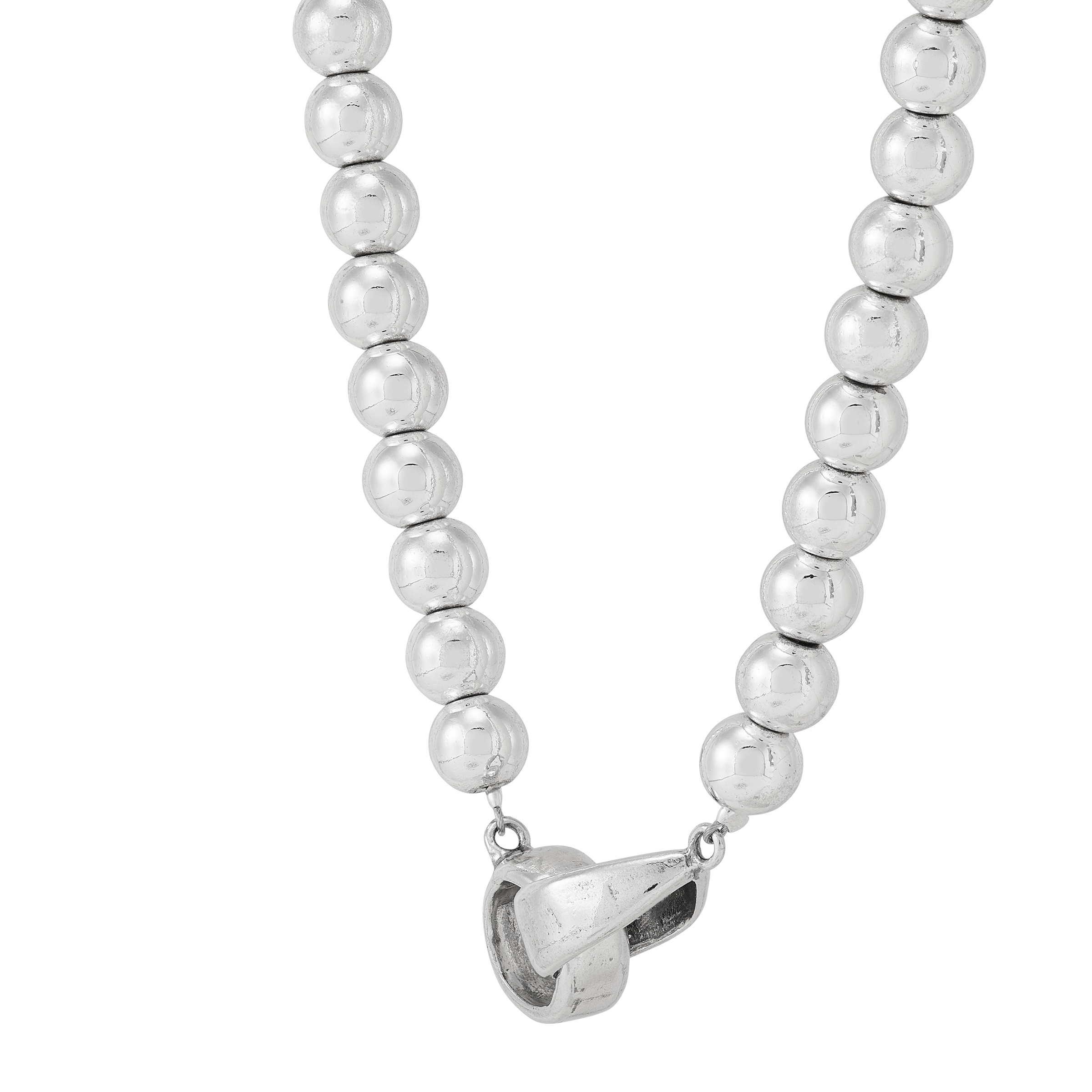 【STONEHENgE】Silver Pearl Heart Cubic Necklace H0152 Cultured Pearl Necklace 1/15 ct tw Diamonds Sterling Silver
